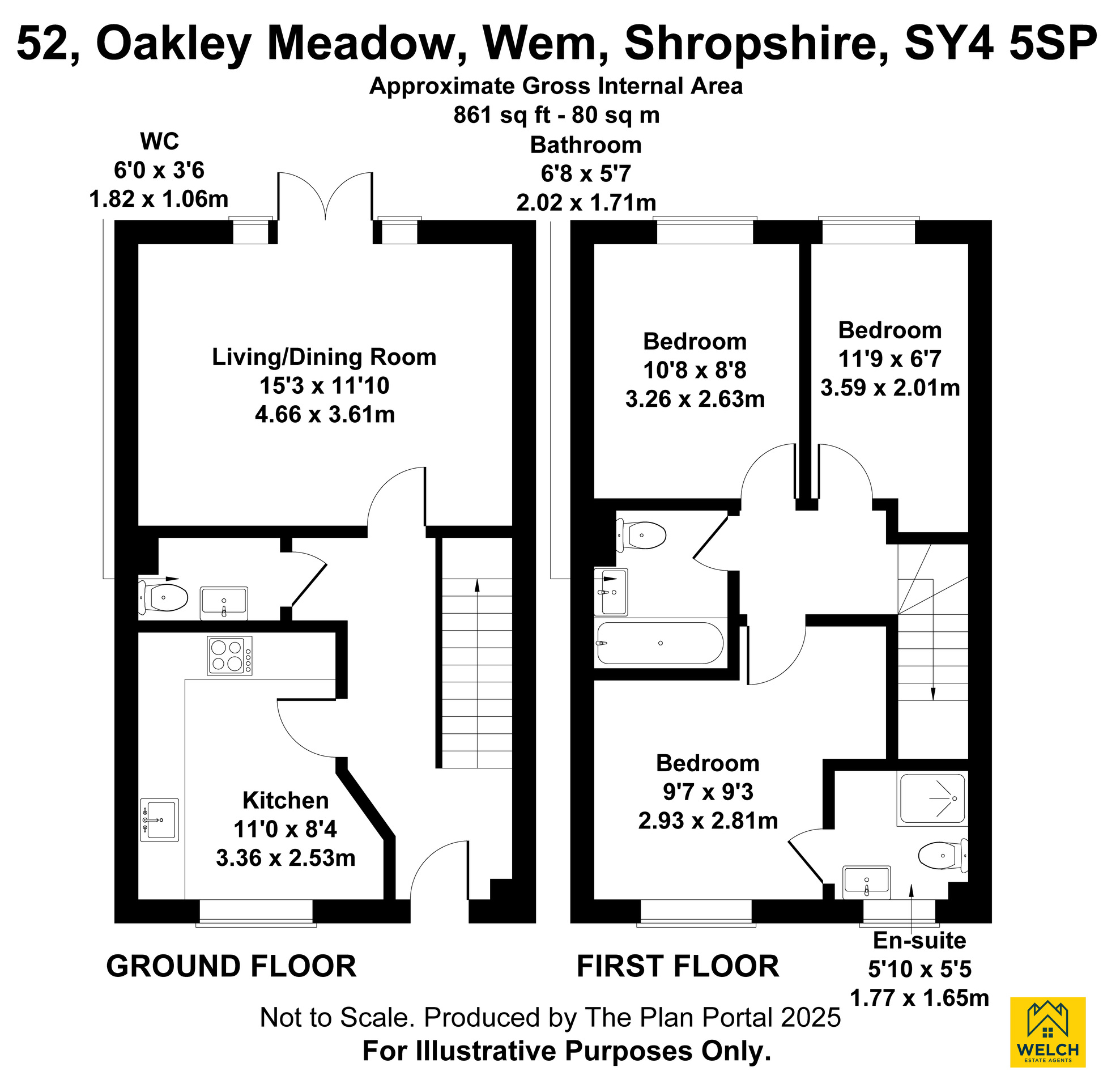 52 Oakley Meadow, Shrewsbury floorplan