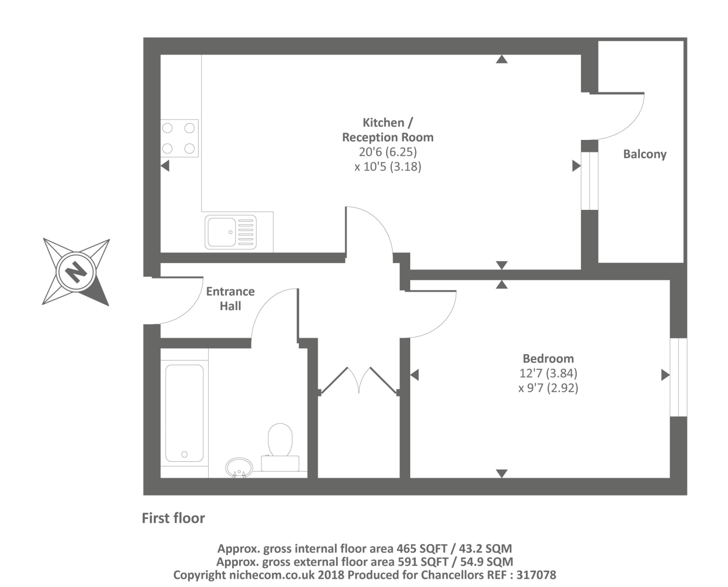 1 Bedrooms Flat to rent in Bradfield Close, Woking GU22