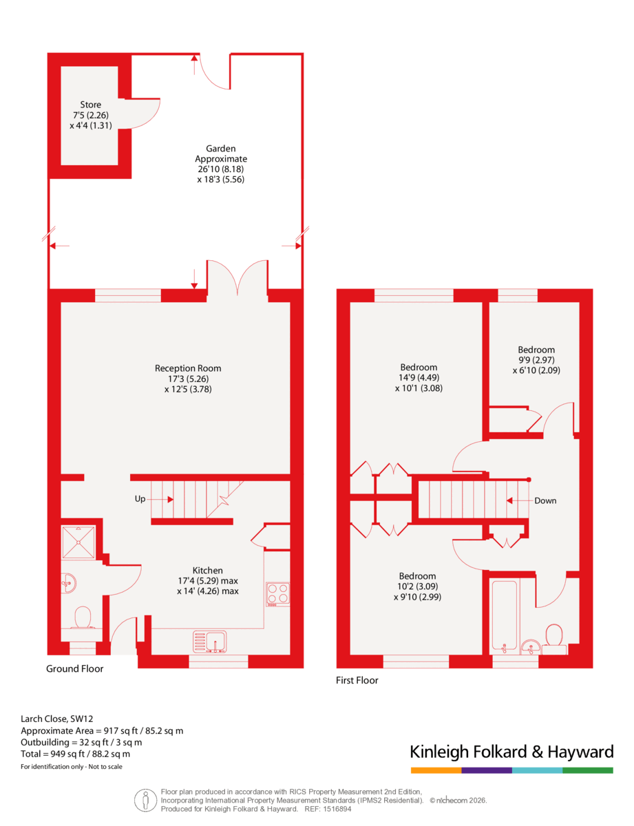 62, Larch Close, London floorplan