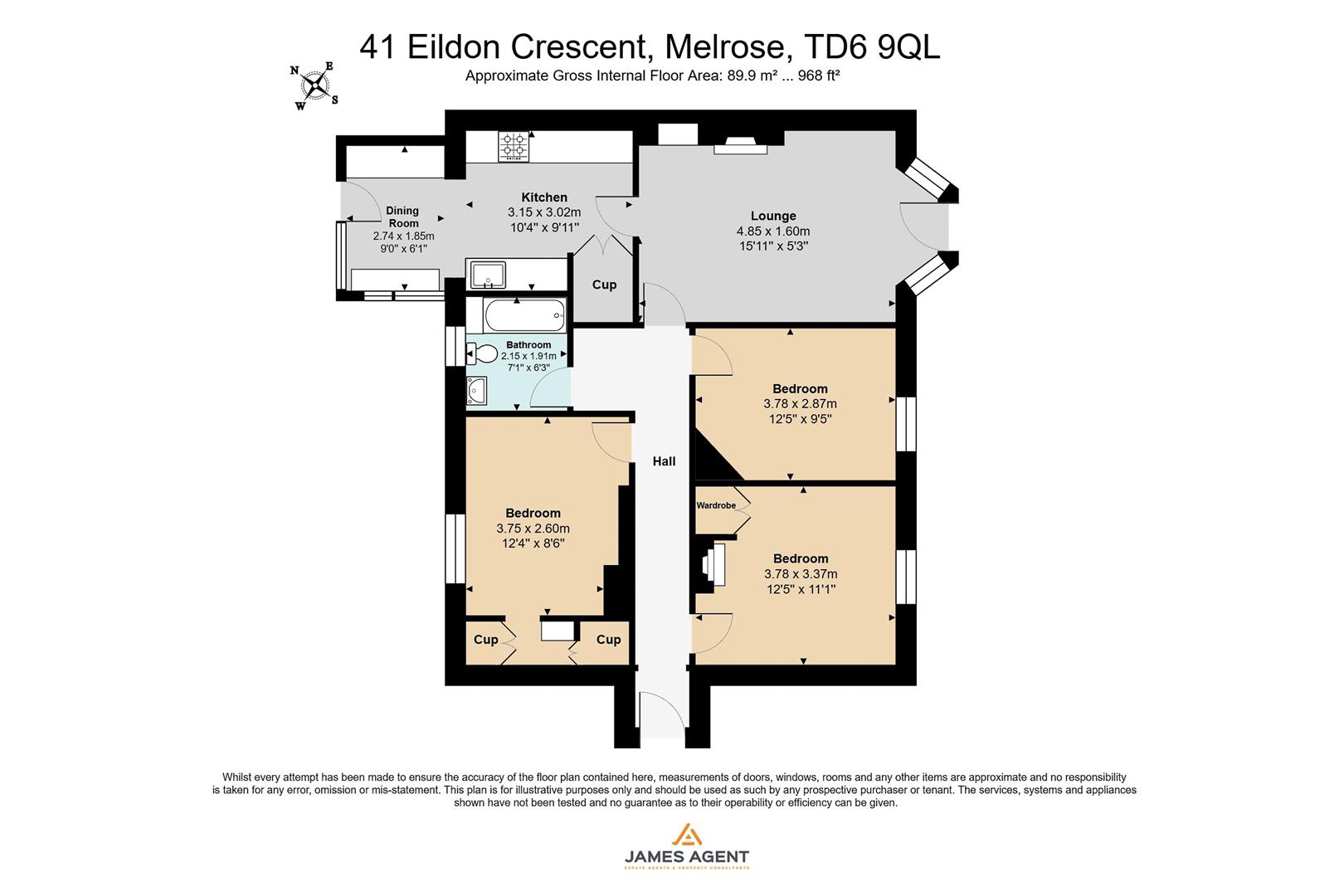 41, Eildon Crescent, Melrose floorplan