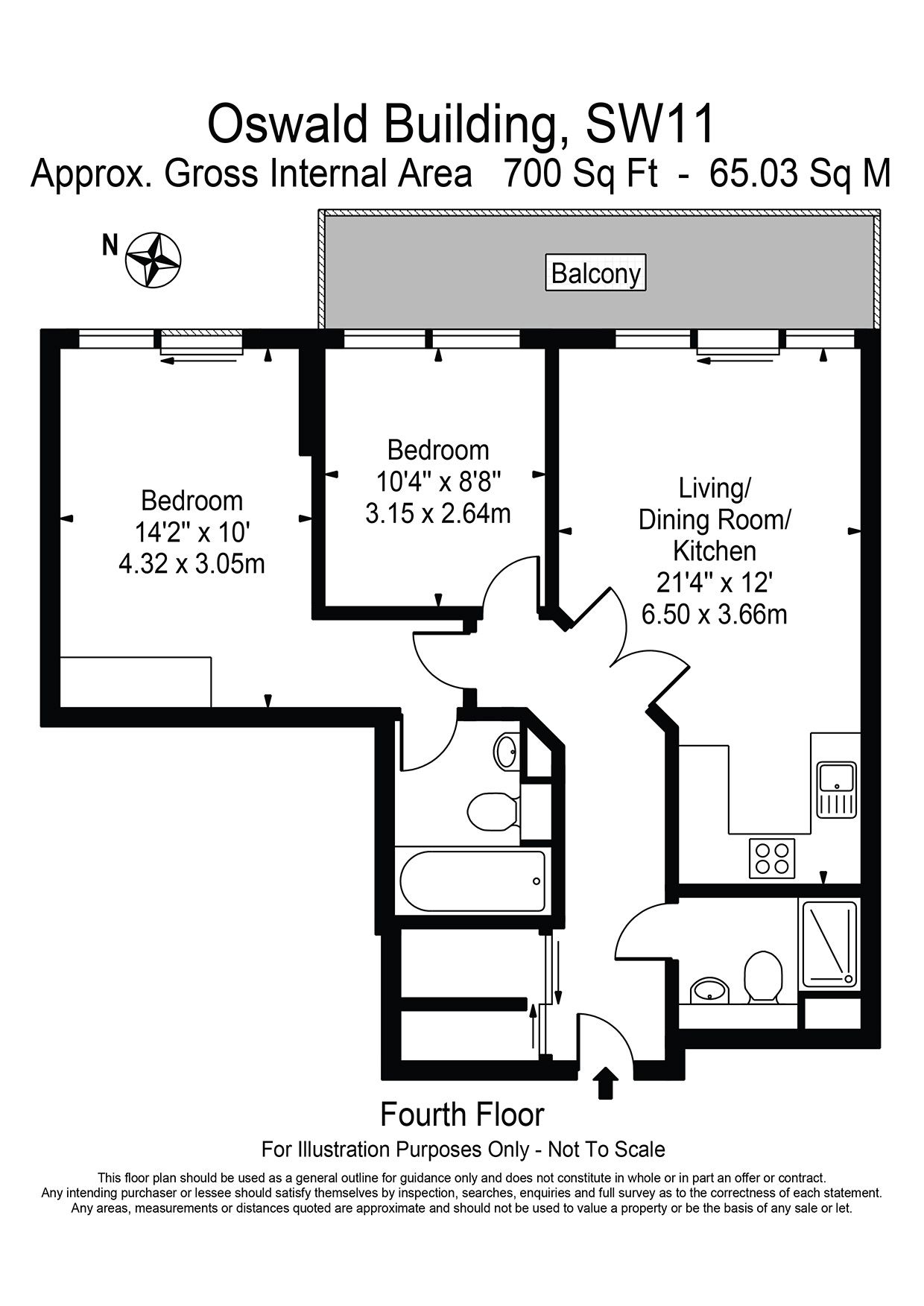 Apartment 122, Oswald Building, London floorplan