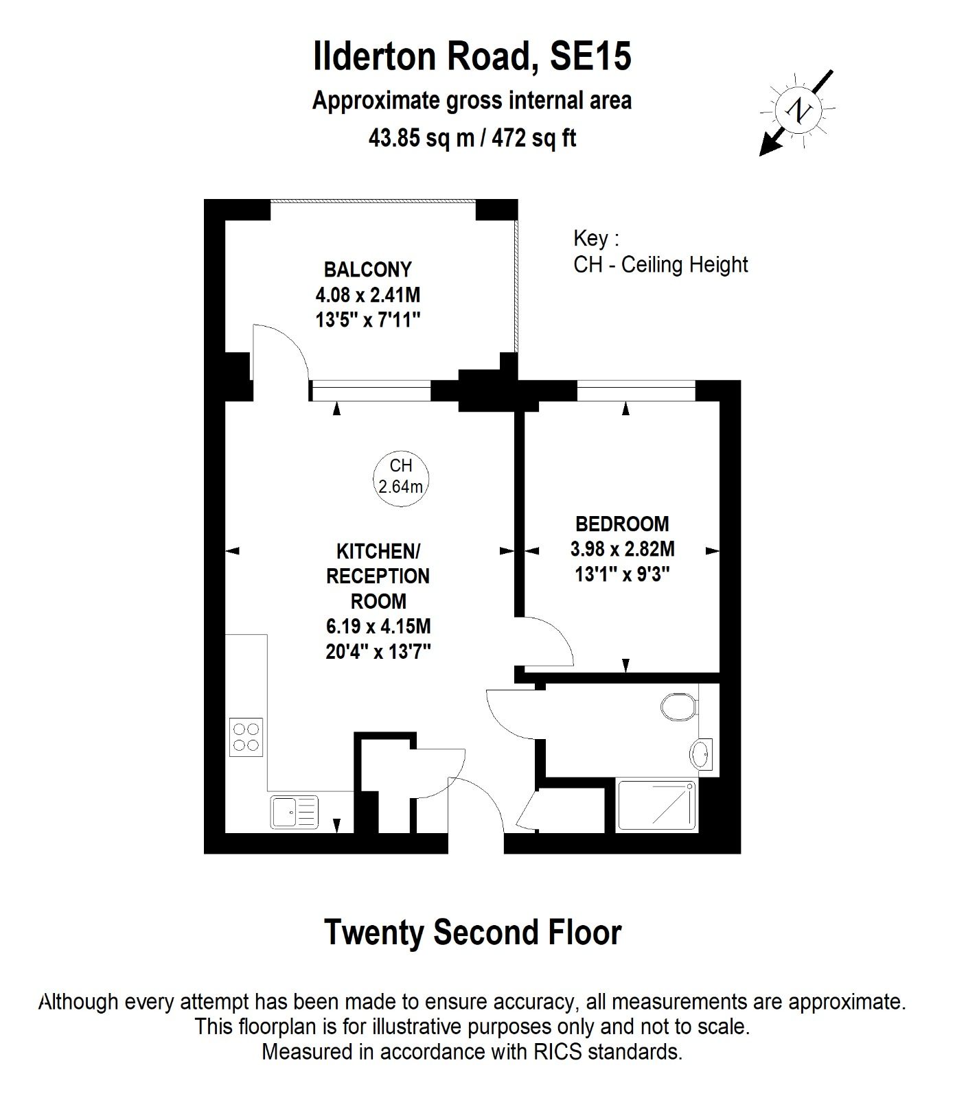 Vista Heights,Apartment 162, 227 - 255 Ilderton Road, London floorplan