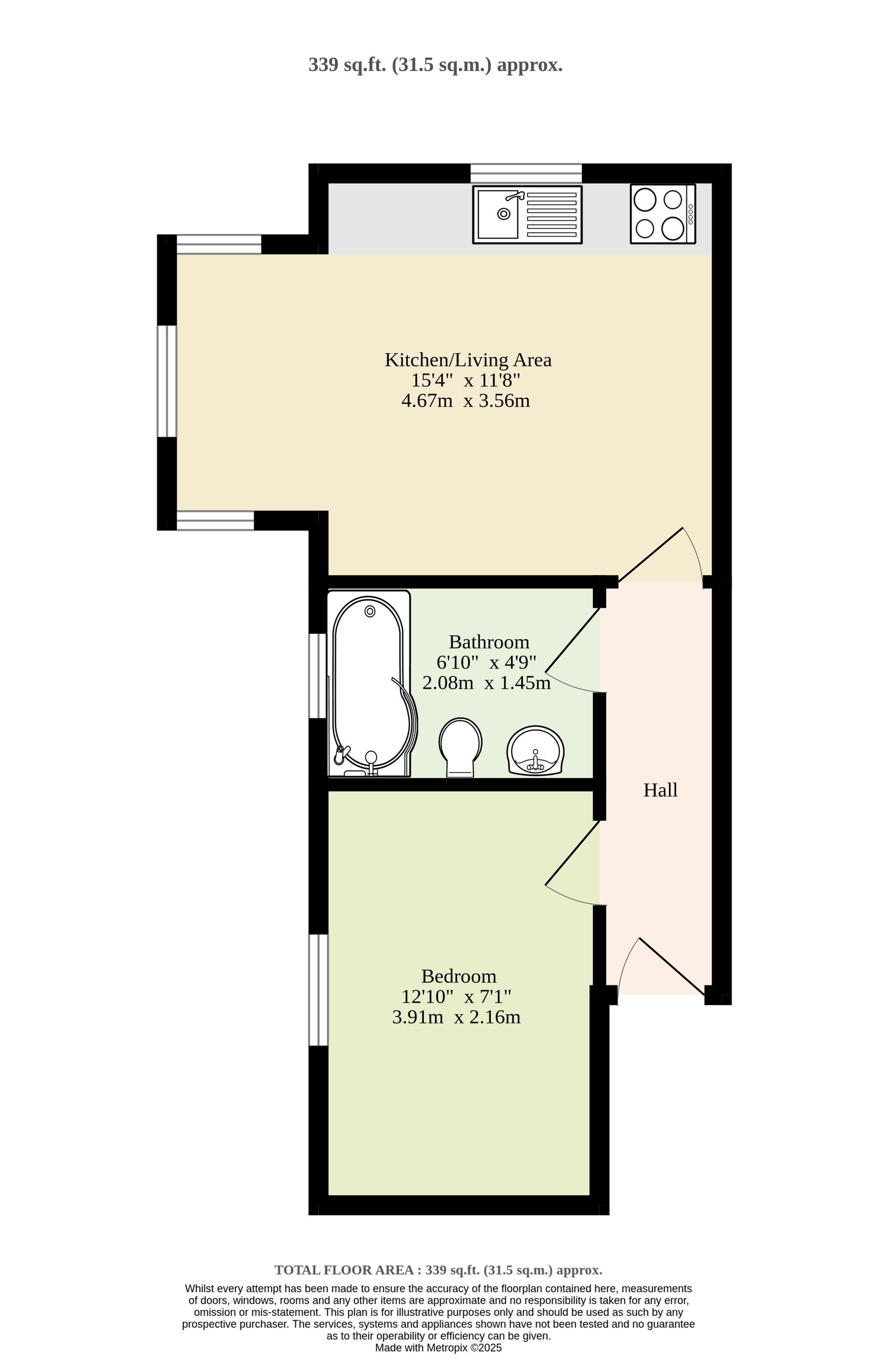 Flat 10, 7 Newmans Court Norwich Street, Fakenham floorplan