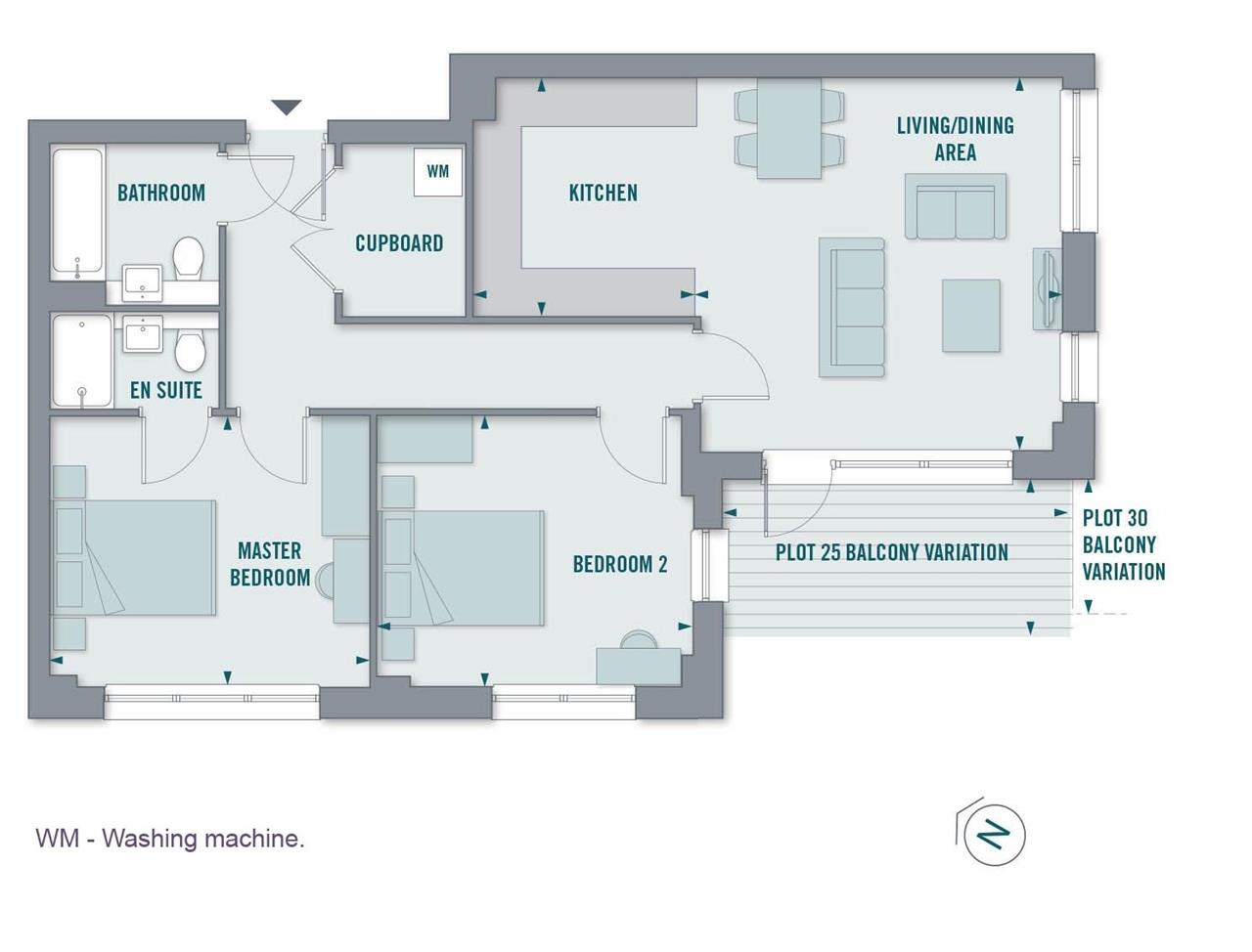 2 Bedrooms Flat to rent in Alacia Court, Acton W3