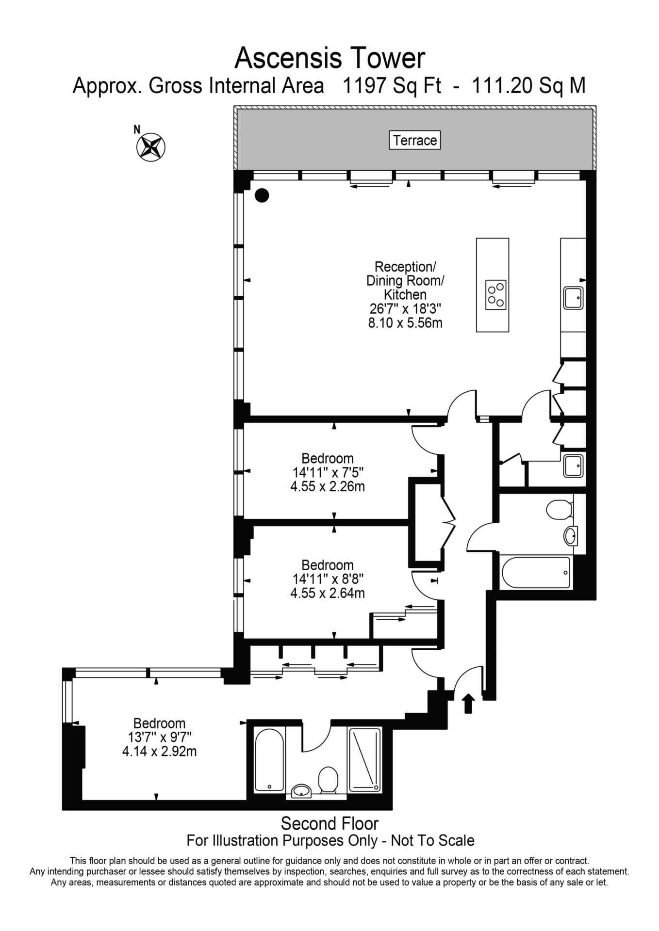 Flat 8, Ascensis Tower, Juniper Drive, London floorplan