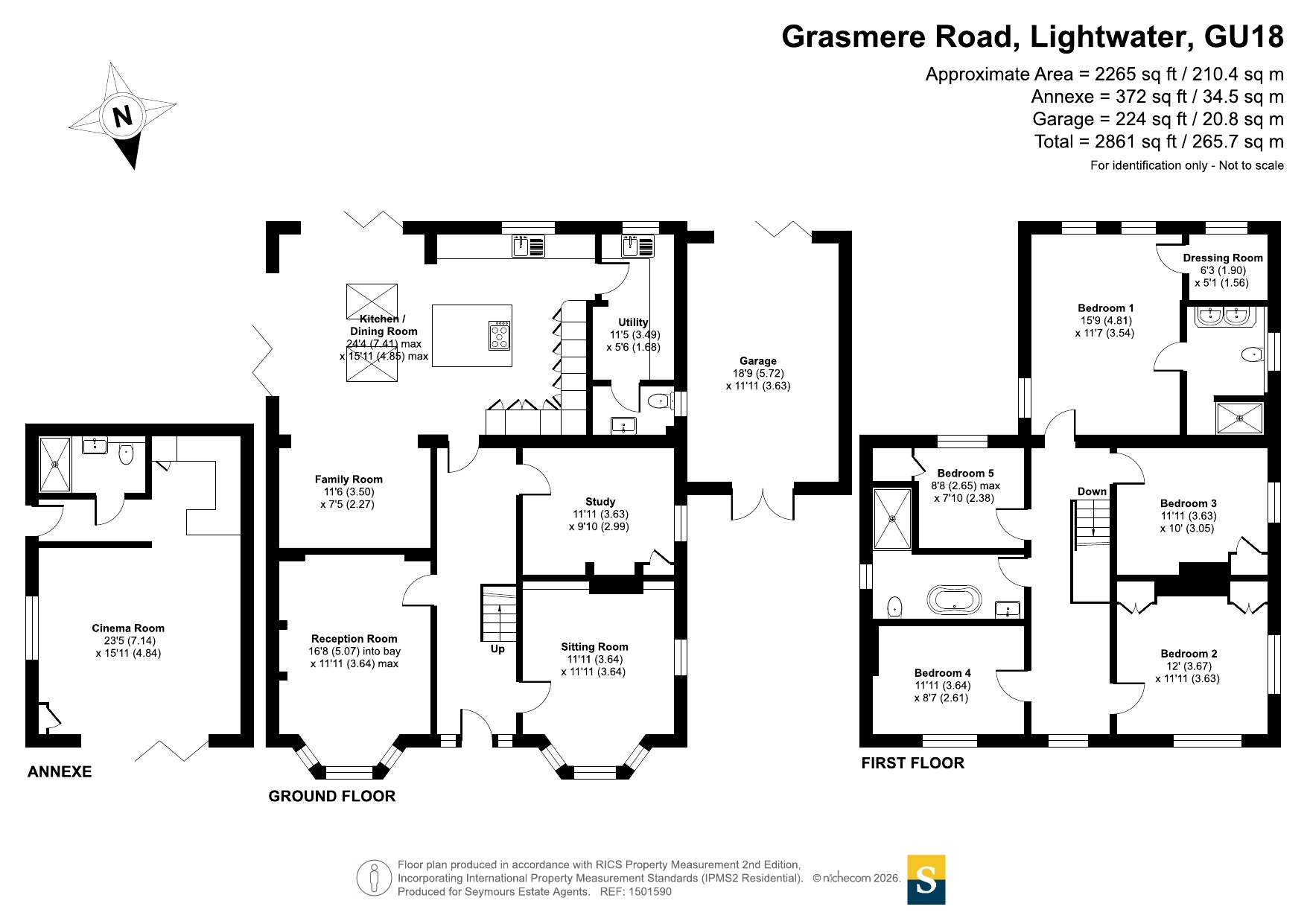 The White House, 52, Grasmere Road, Surrey floorplan