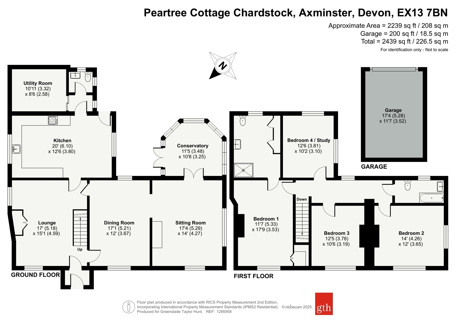 Peartree Cottage,, Chardstock, Devon floorplan