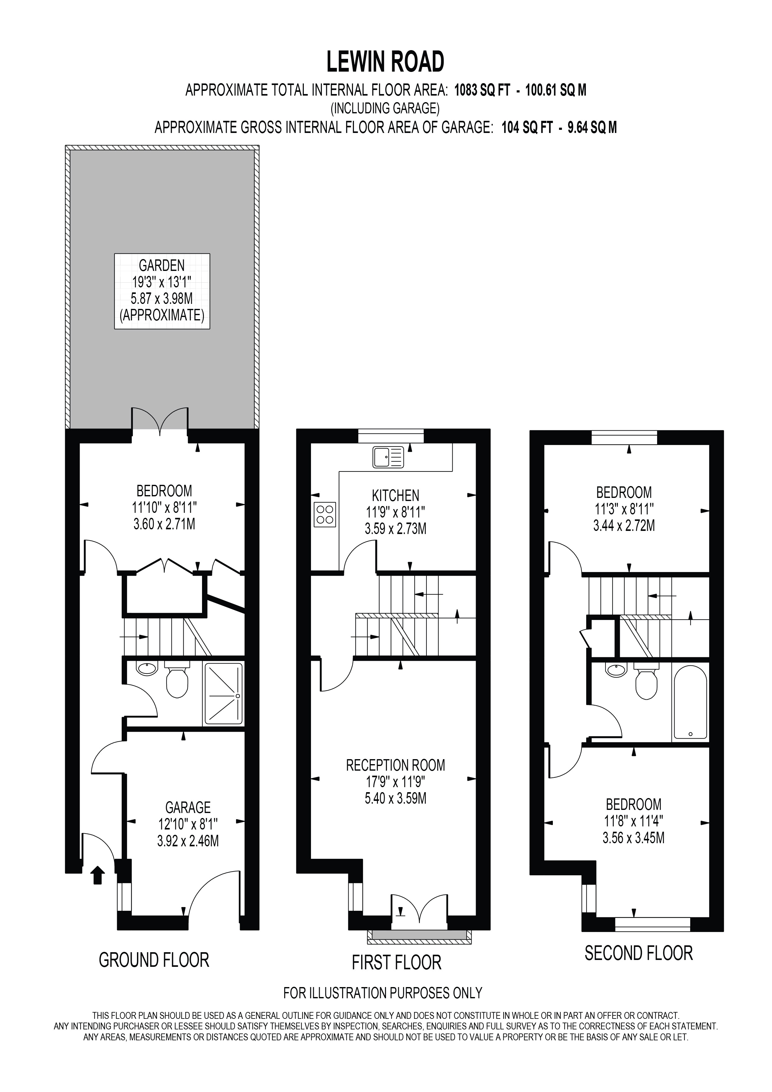 10b, Lewin Road, London floorplan