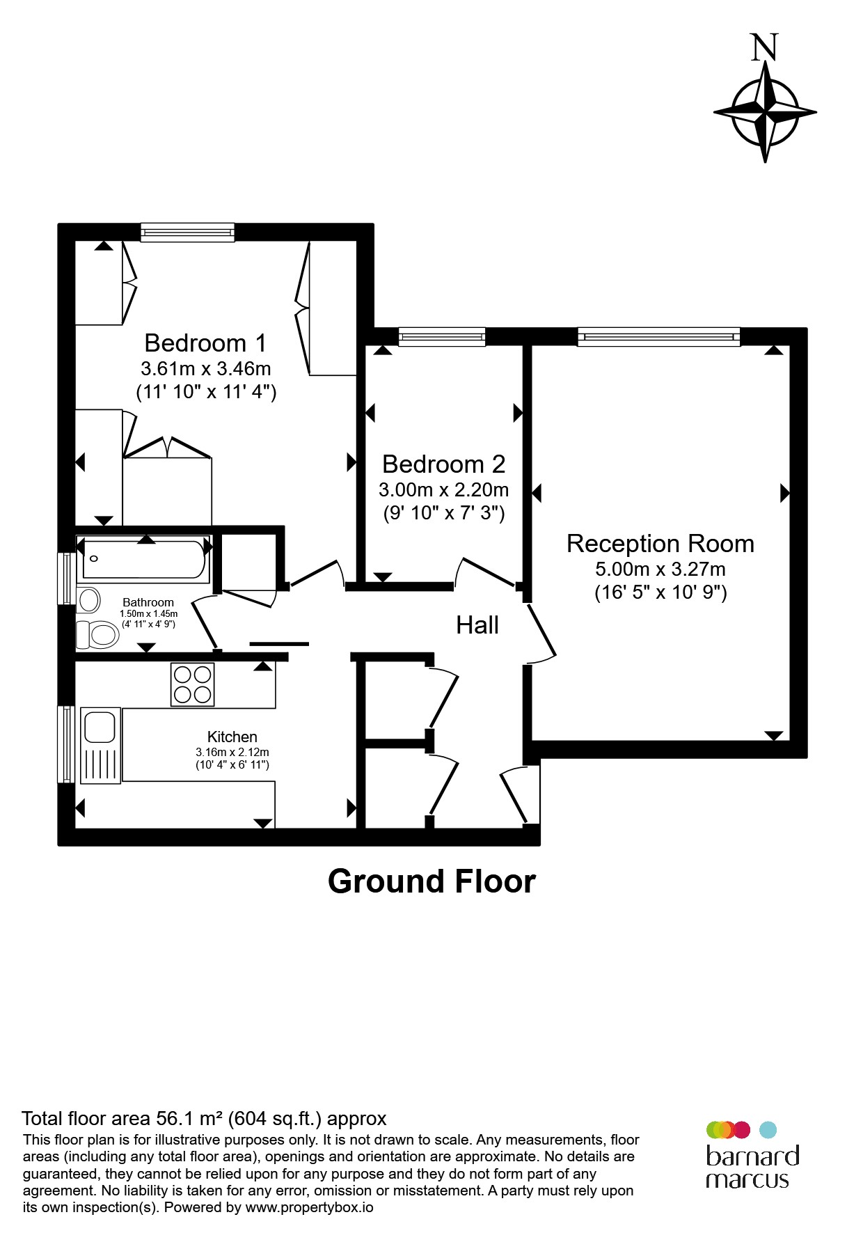 Flat 2, Maxwell House, Palmerston Road, London floorplan