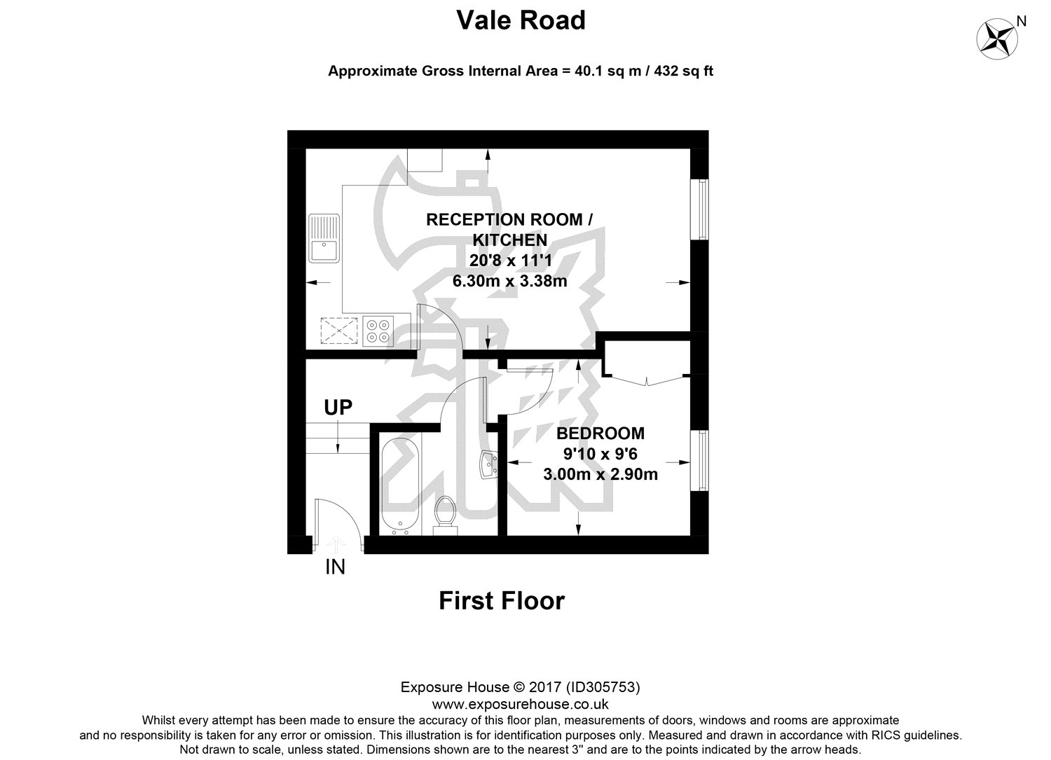 1 Bedrooms Flat to rent in The Hall, Vale Road, Weybridge, Surrey KT13