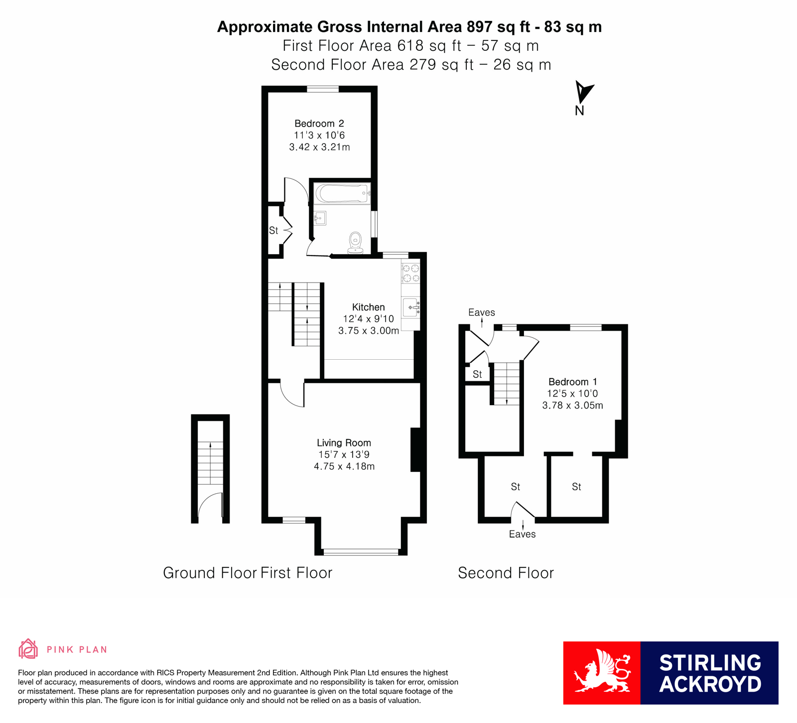 First and Second Floor Flat, 32, Sangley Road, London floorplan
