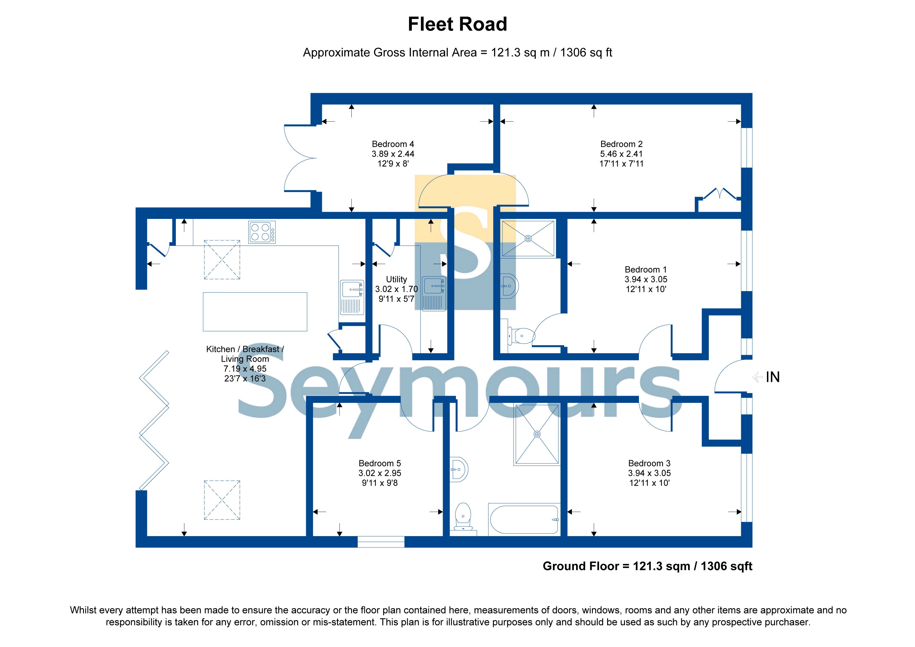129, Fleet Road, Farnborough floorplan