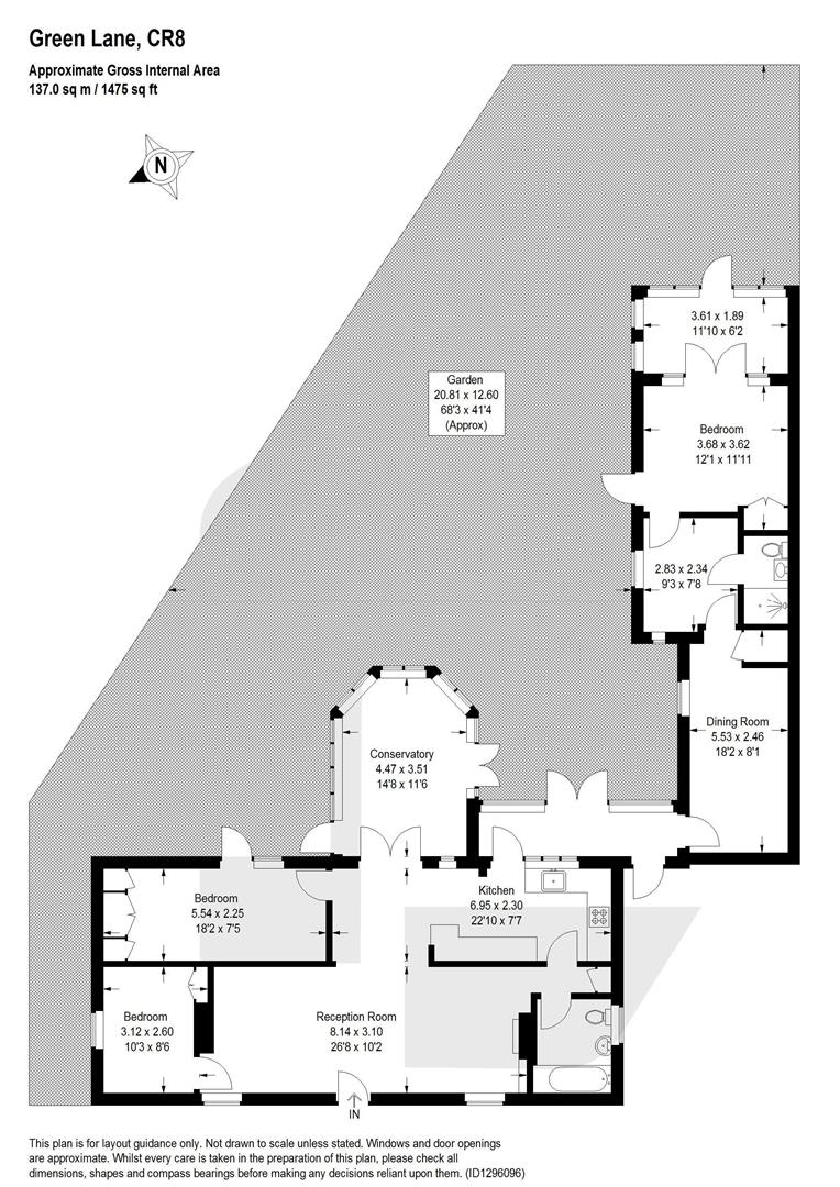 23, Green Lane, Purley floorplan