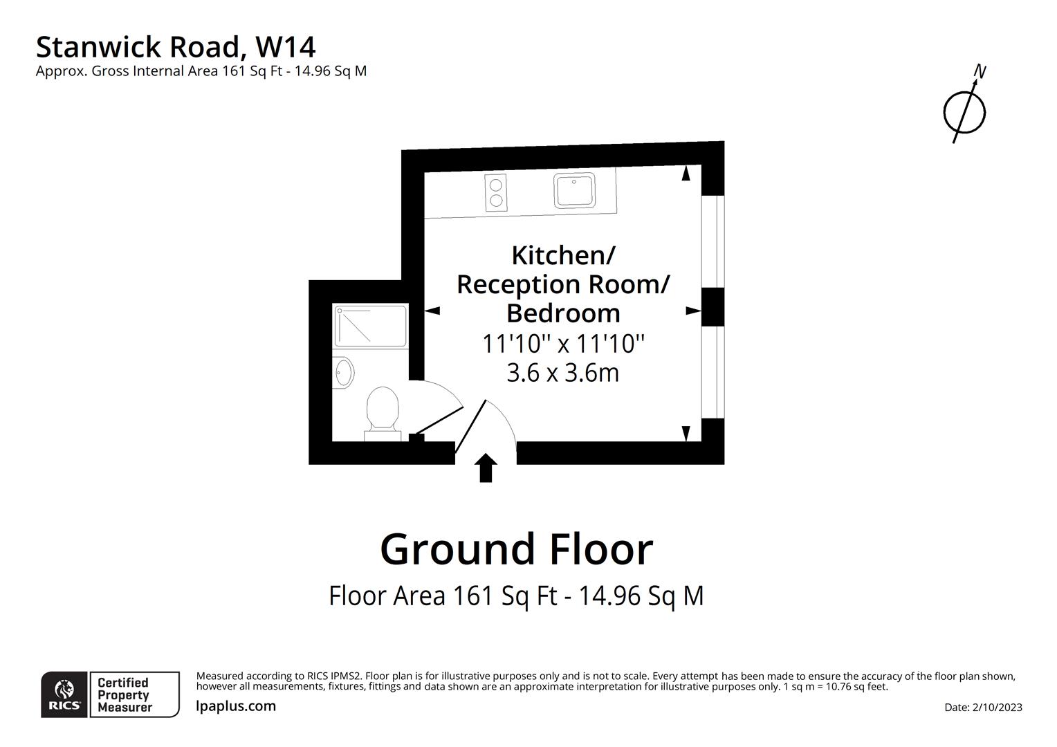 Flat 6, 1, Stanwick Road, London floorplan
