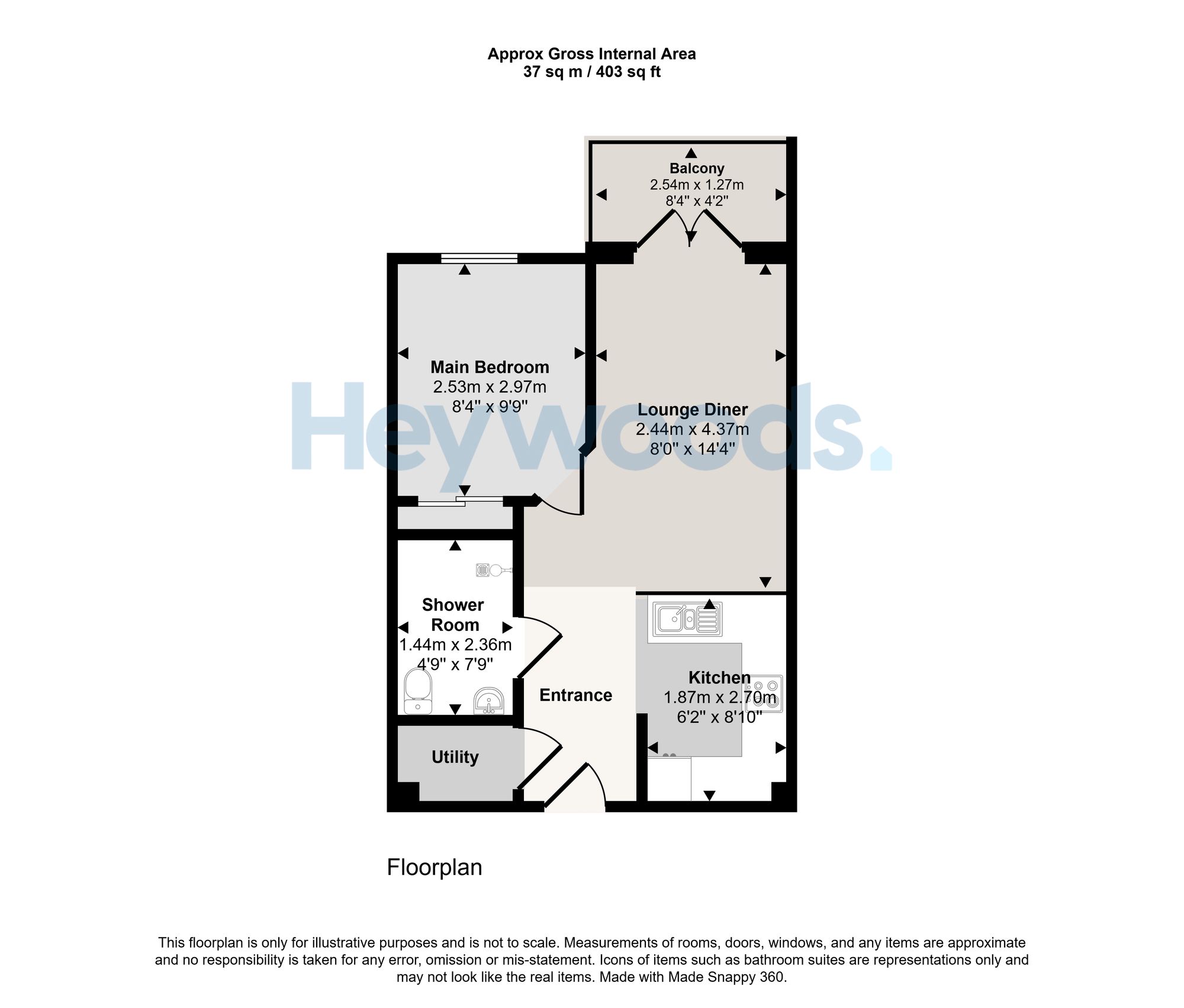 67 Brookfields House Clayton Road, Newcastle floorplan