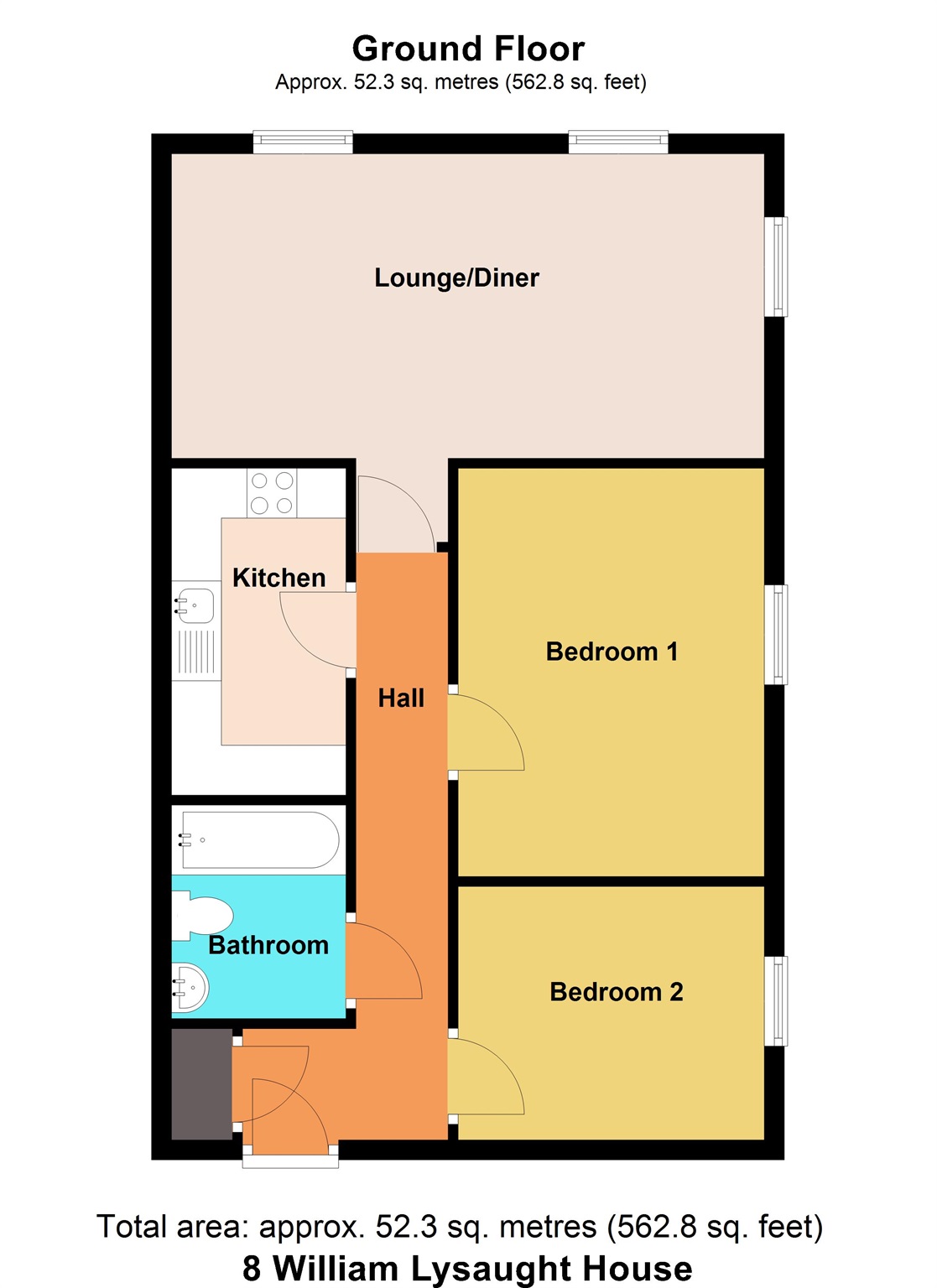 8, William Lysaght House, Anderson Grove, Newport floorplan