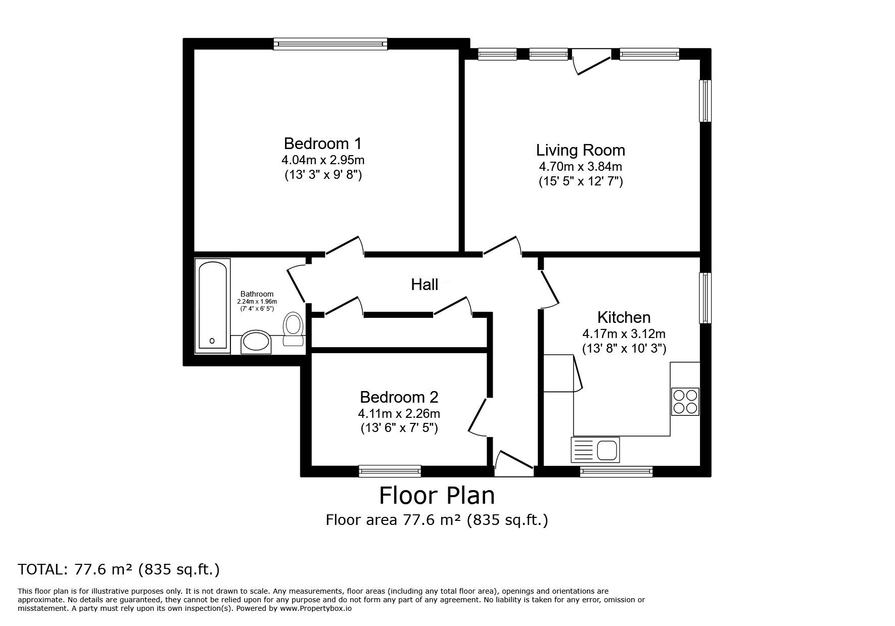 21b, Willow Crescent, Farnborough floorplan