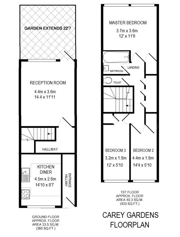 149 Carey Gardens, London floorplan