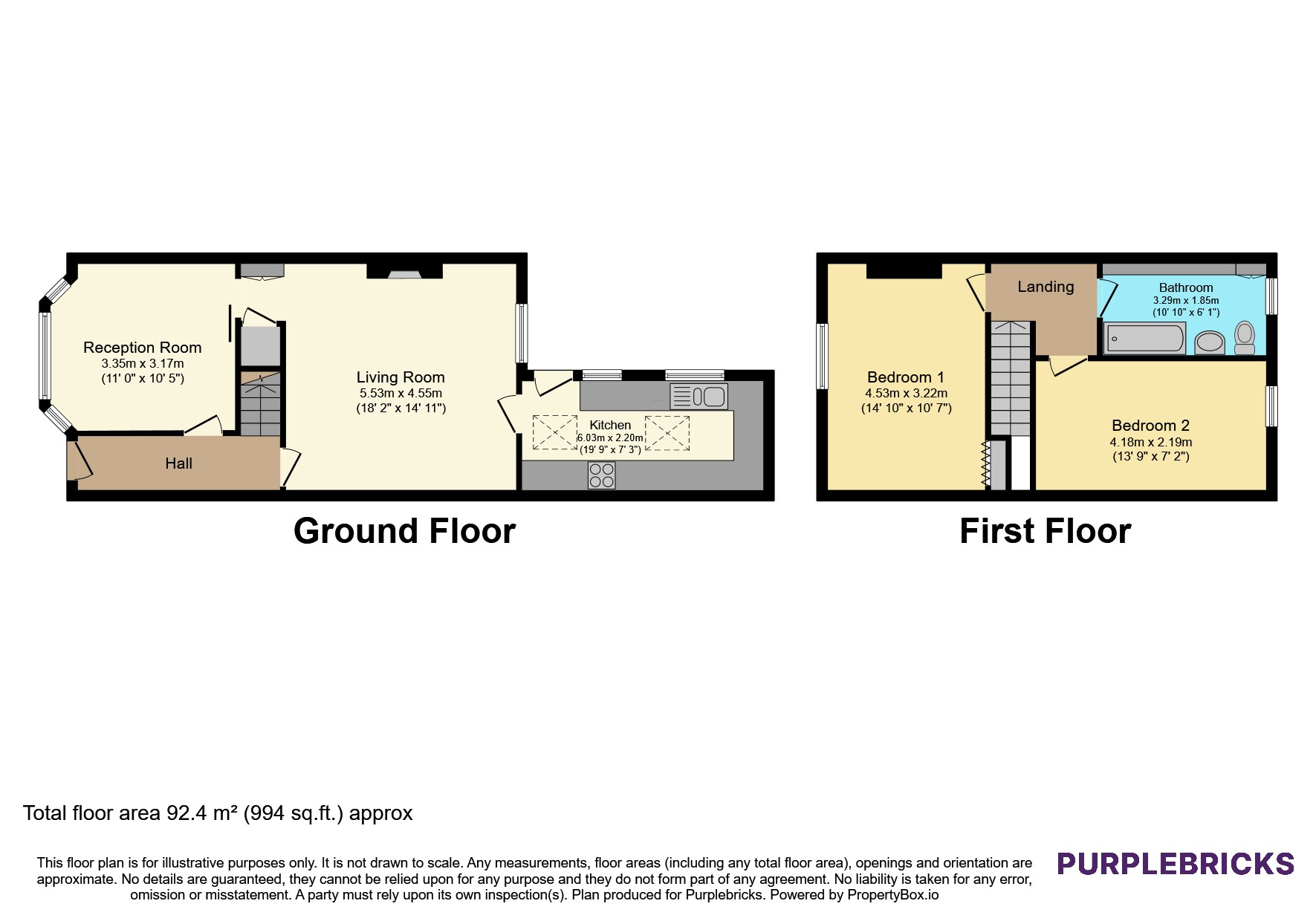 Rossendale Road, Burnley floorplan