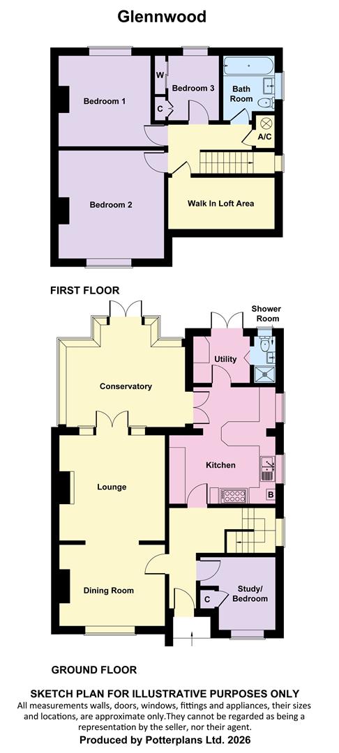 Glennwood, The Broadway, Totland Bay floorplan