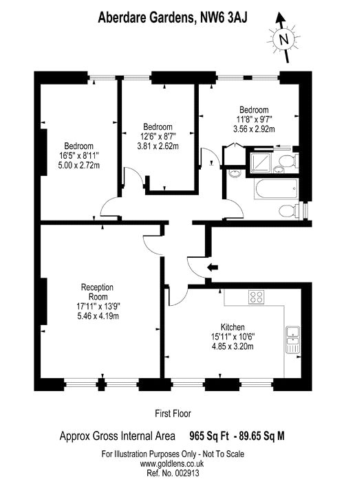 3 Bedrooms Flat to rent in Aberdare Gardens, South Hampstead, London NW6