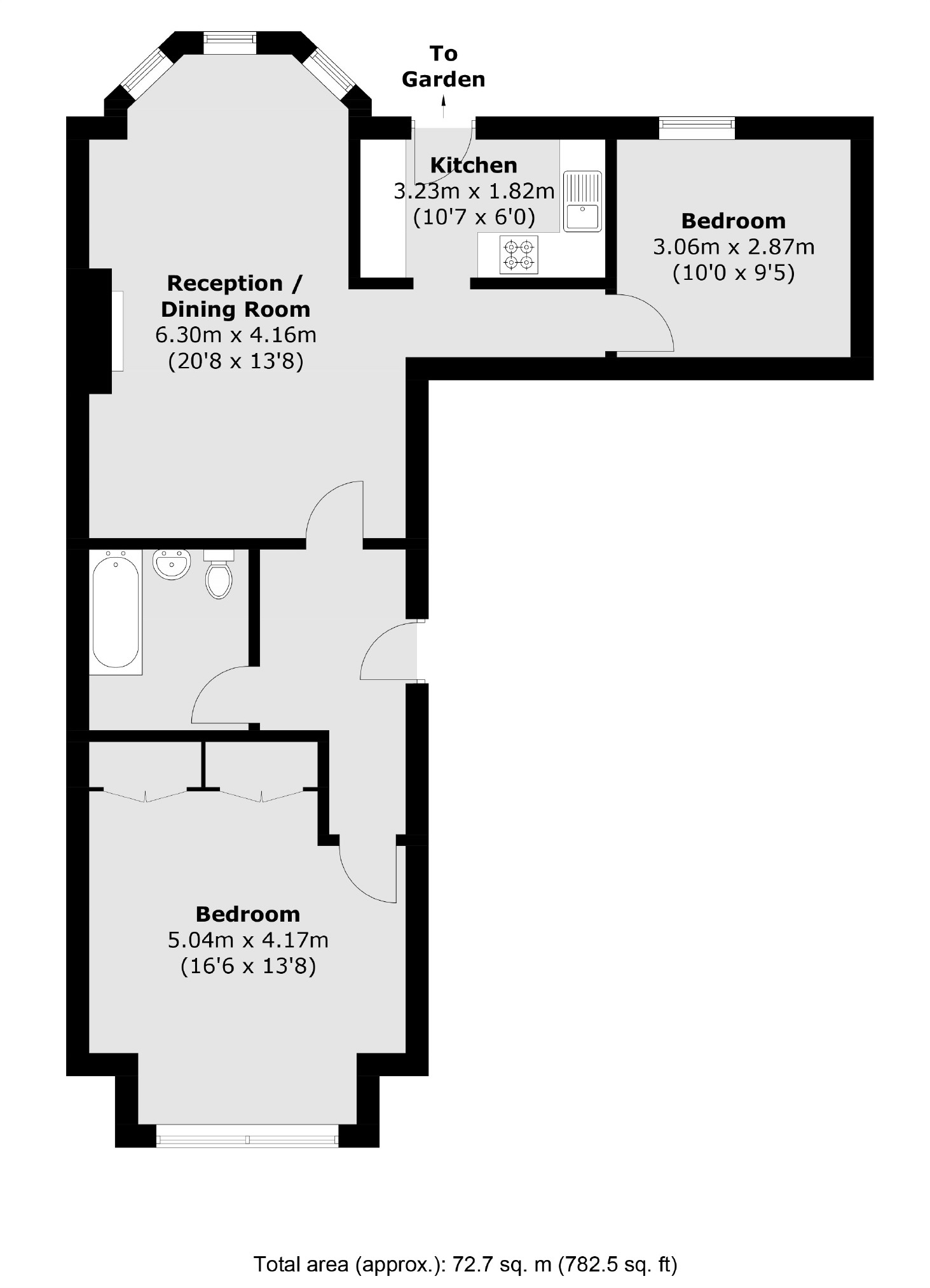 Flat 1, 14, Freeland Road, London floorplan