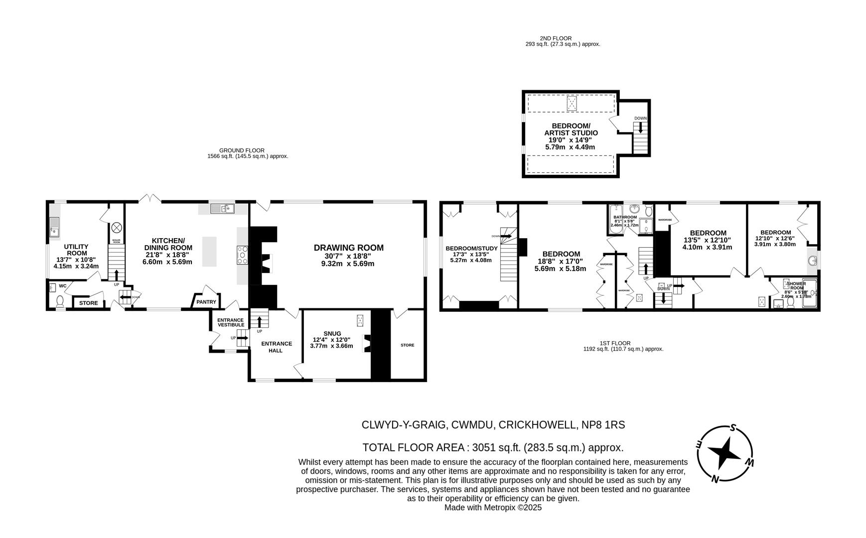 Clwyd Y Graig, Crickhowell floorplan