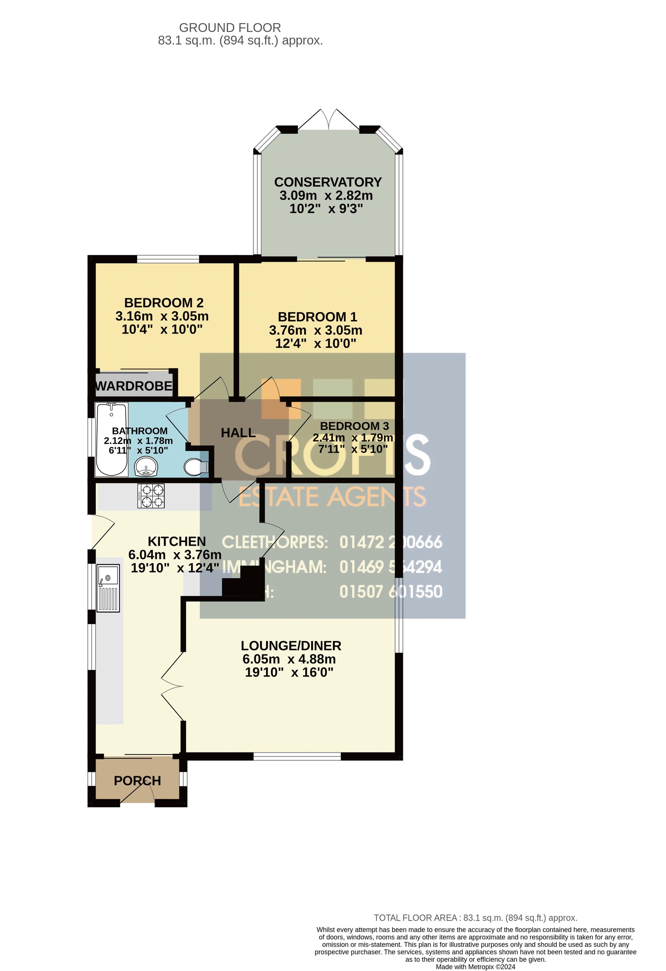 8, Cumberland Road, Cleethorpes floorplan