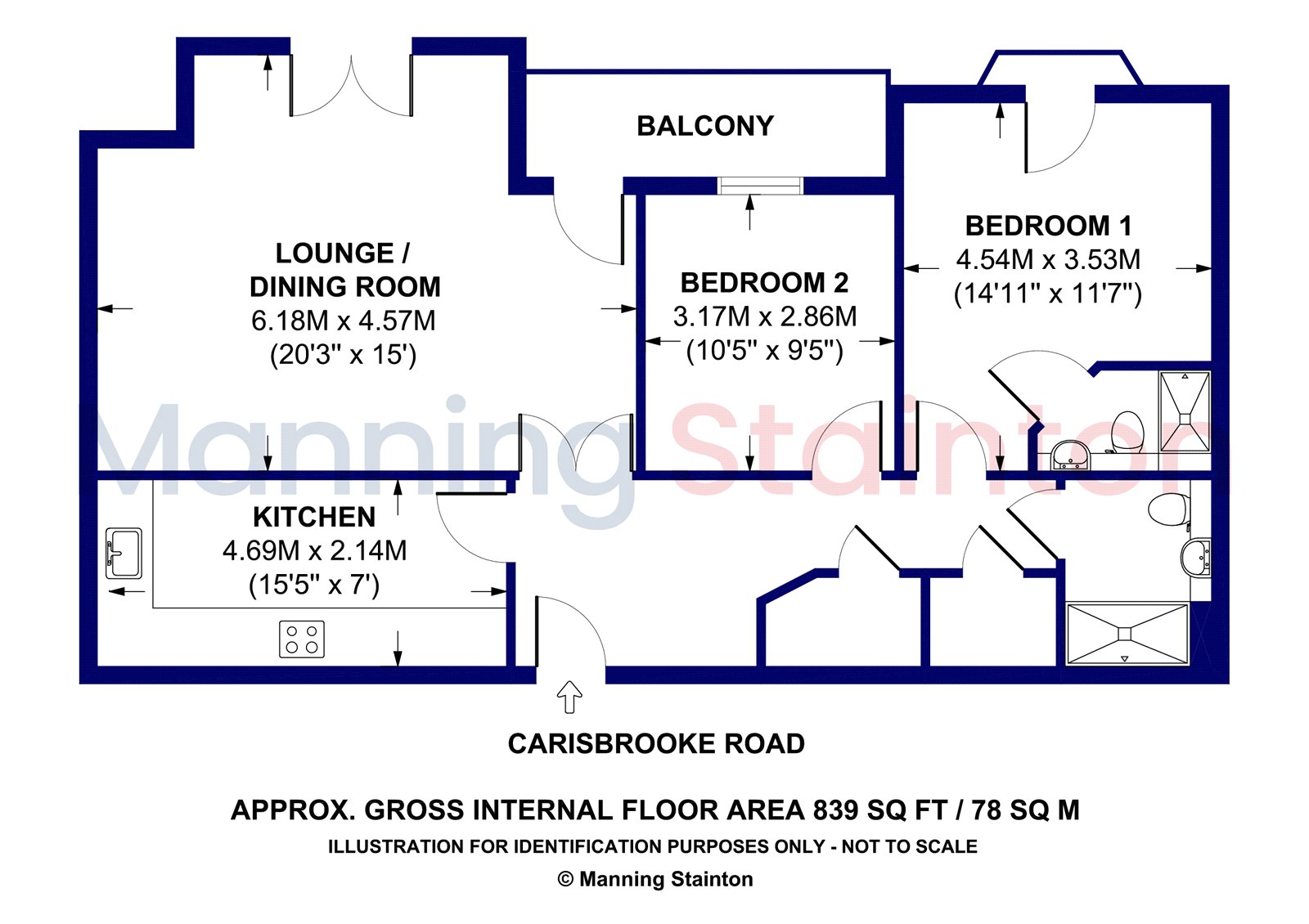 61, Carisbrooke Road, Leeds floorplan