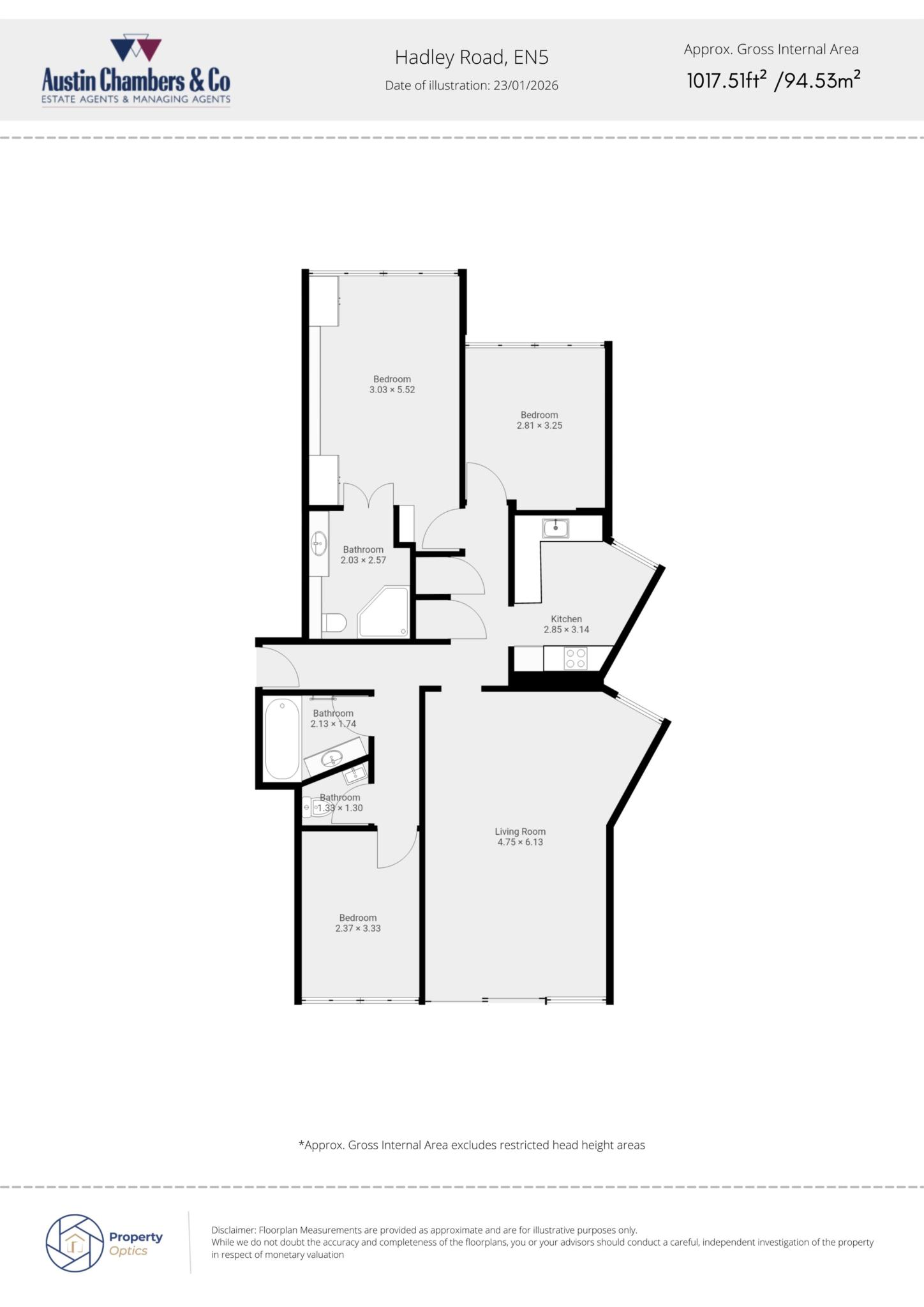 5, Hadley Heights, Barnet floorplan
