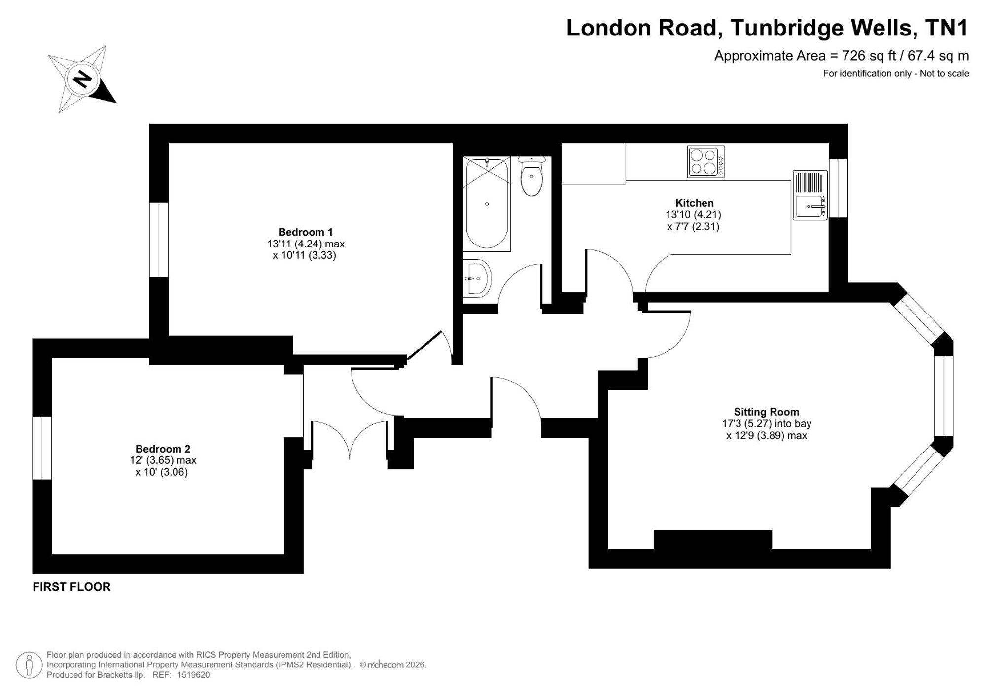 Flat 26, Grantley Court, Tunbridge Wells floorplan
