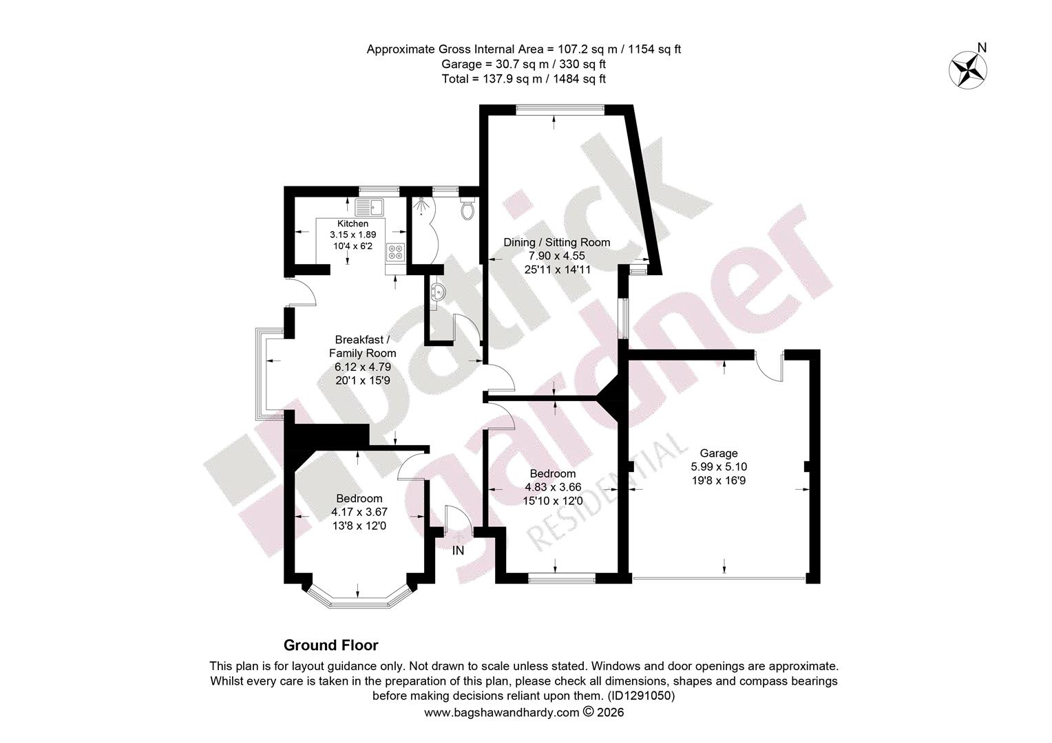 98, Lower Road, Fetcham floorplan