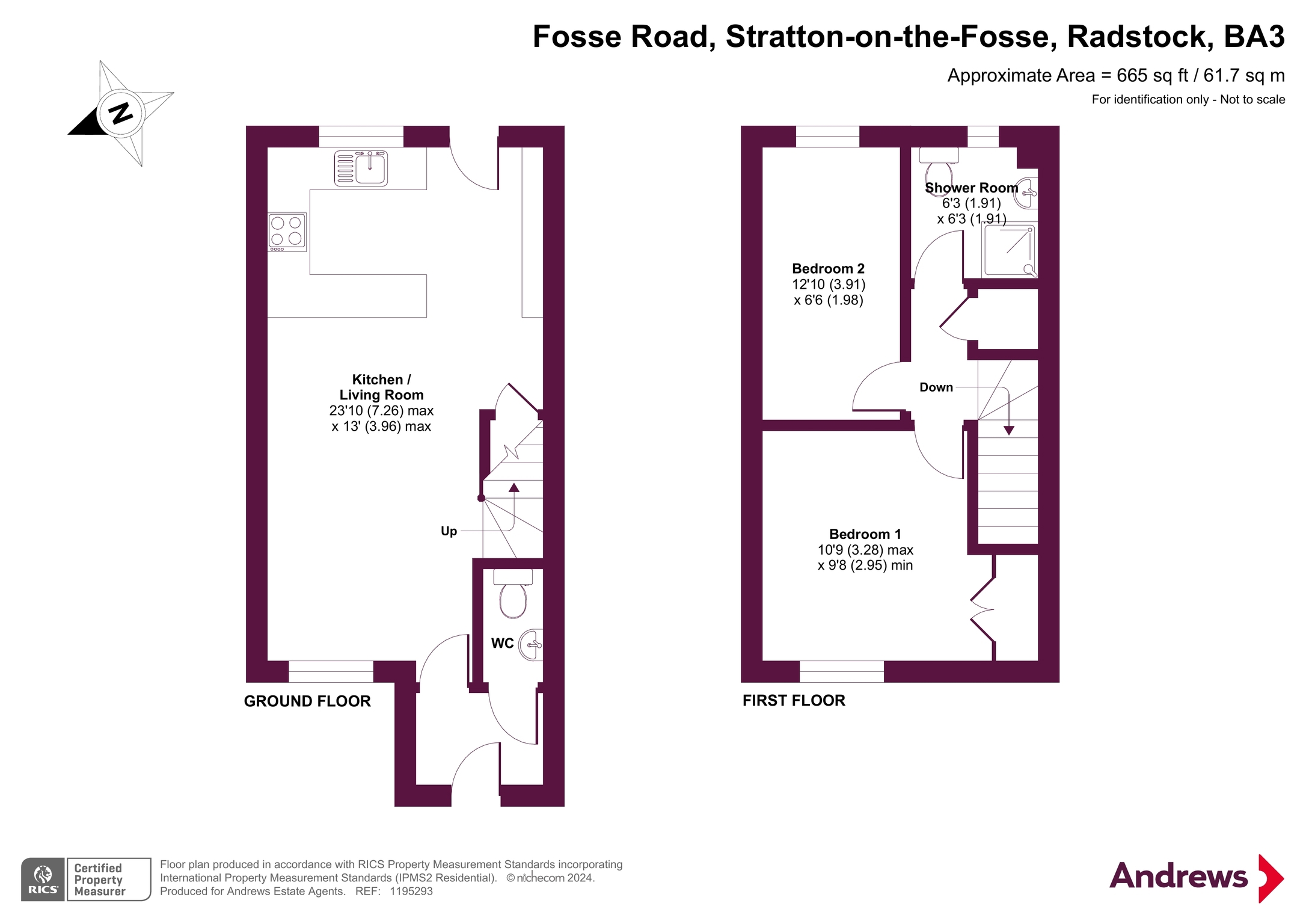 Fosse Road, StrattonOnTheFosse, Radstock BA3, 2 bedroom semi