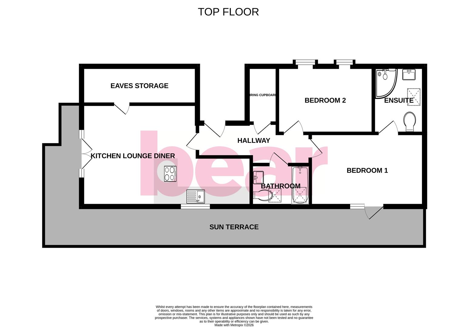 Flat 12, The Warren, Hall Crescent, Hadleigh floorplan
