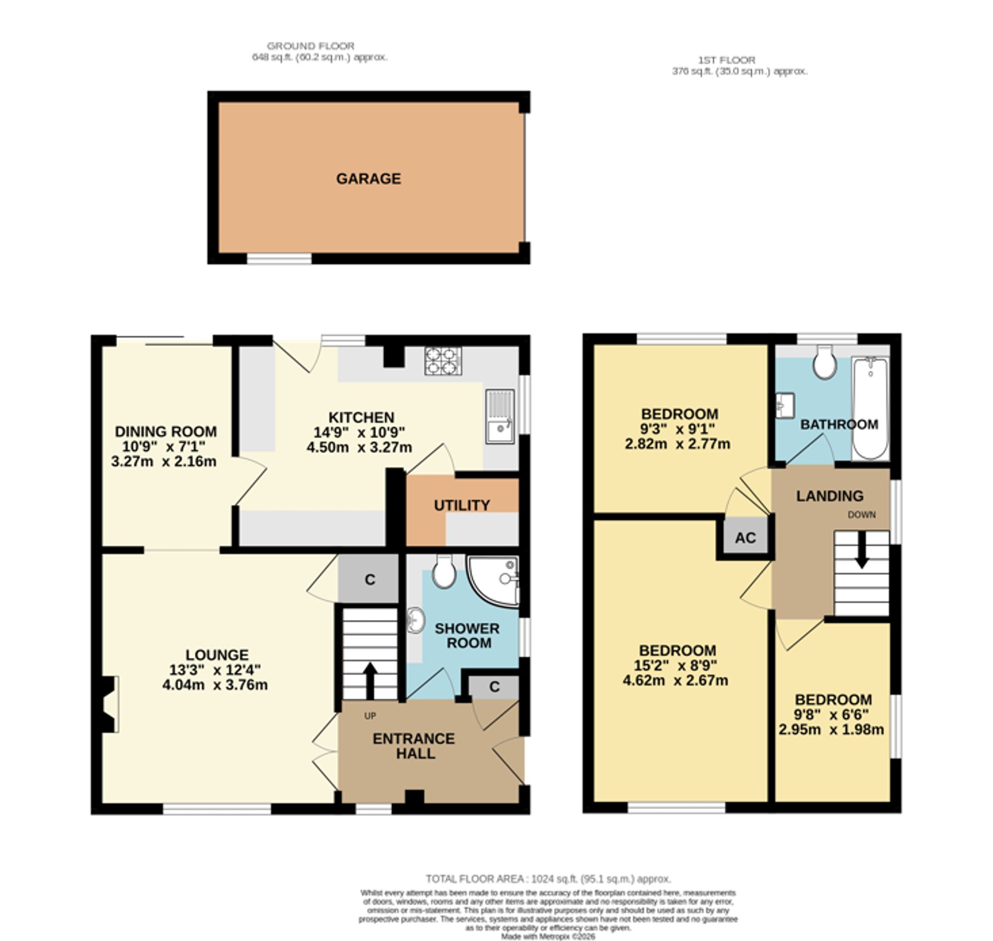 1 Medlar Close, Southampton floorplan