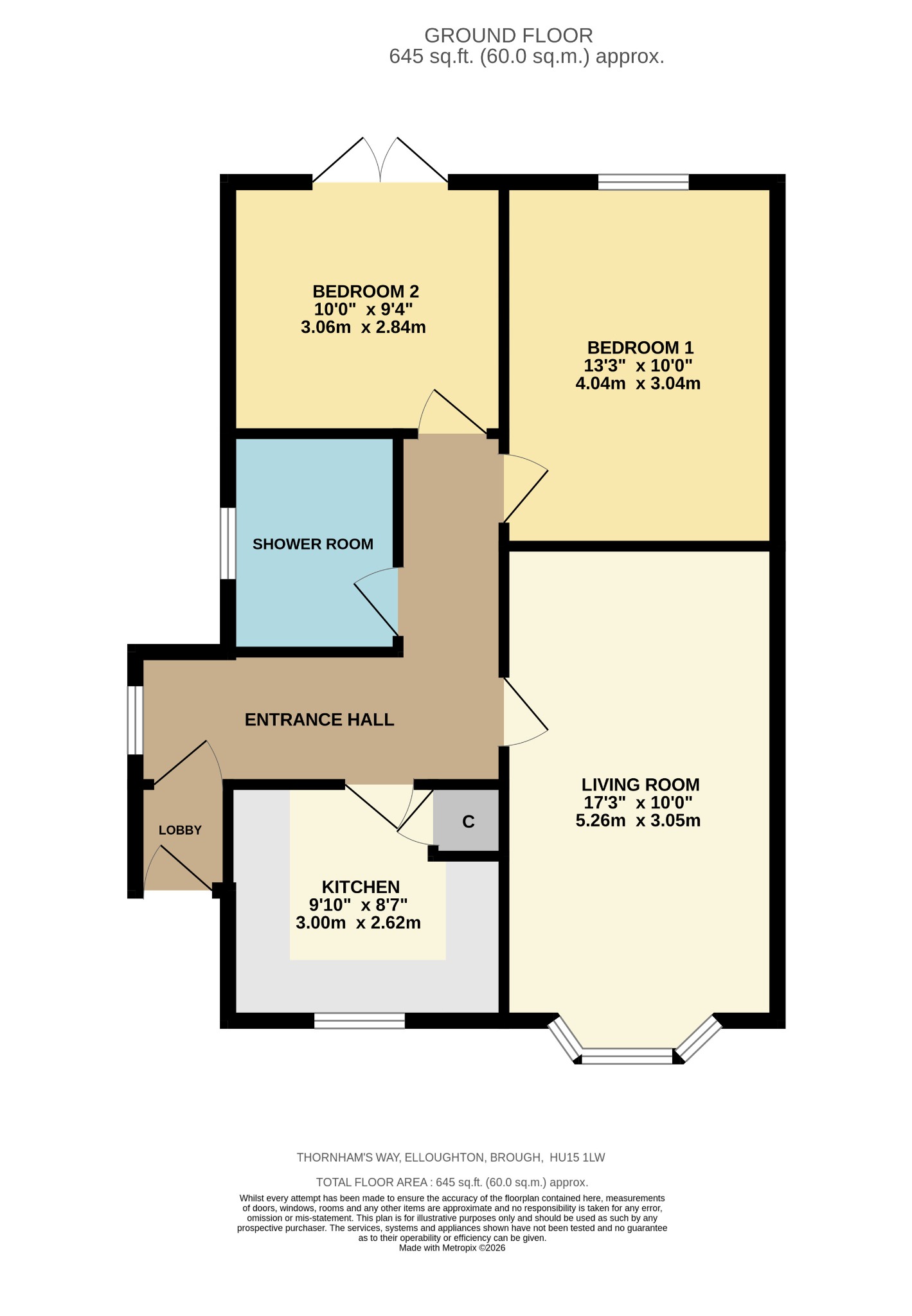 28 Thornham's Way, Elloughton, East Riding of Yorkshire floorplan