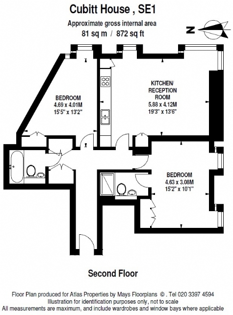 2 Bedrooms Flat to rent in Cubitt House, 235 Blackfriars Road, Southwark, London SE1