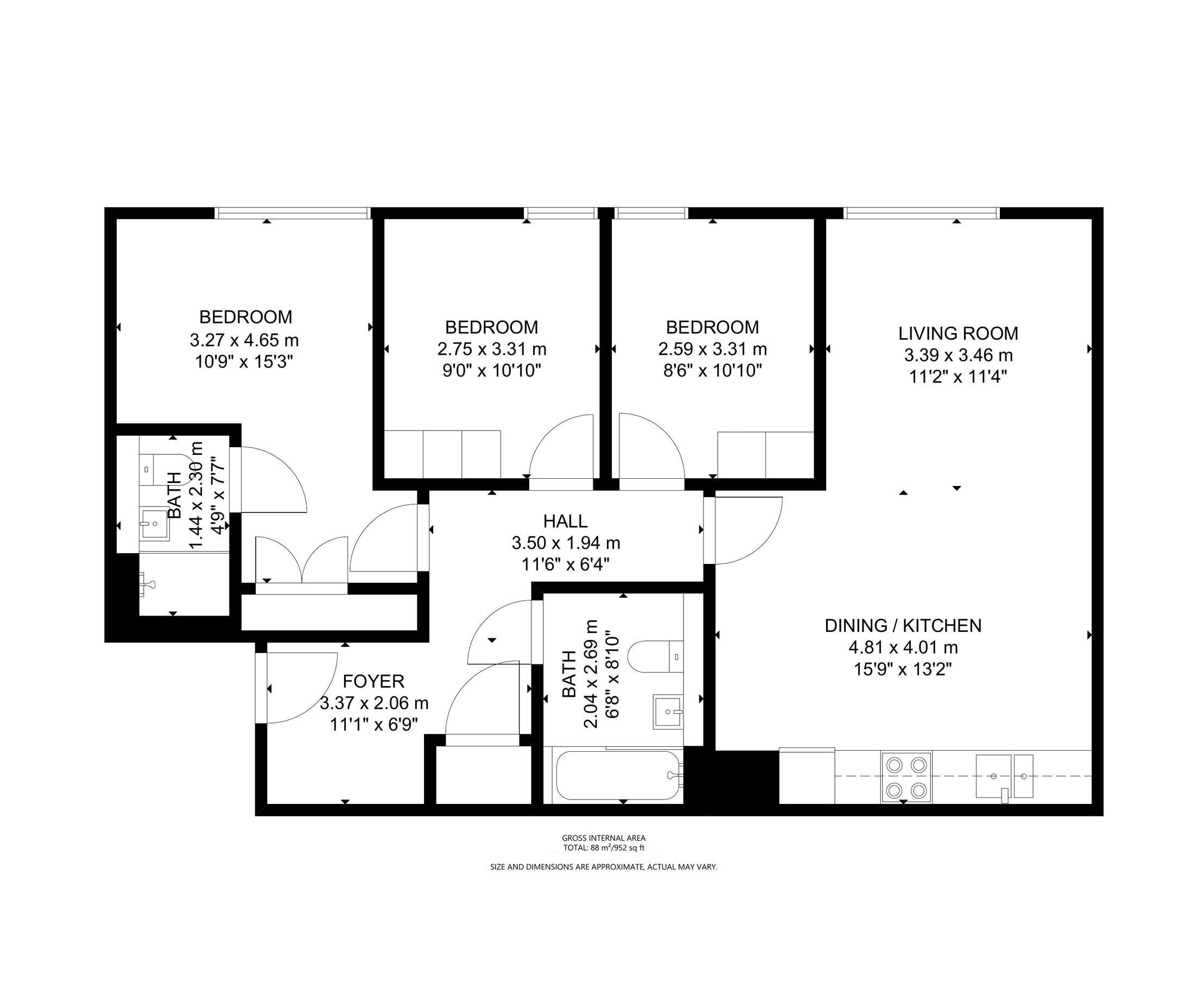 London, W2 floorplan