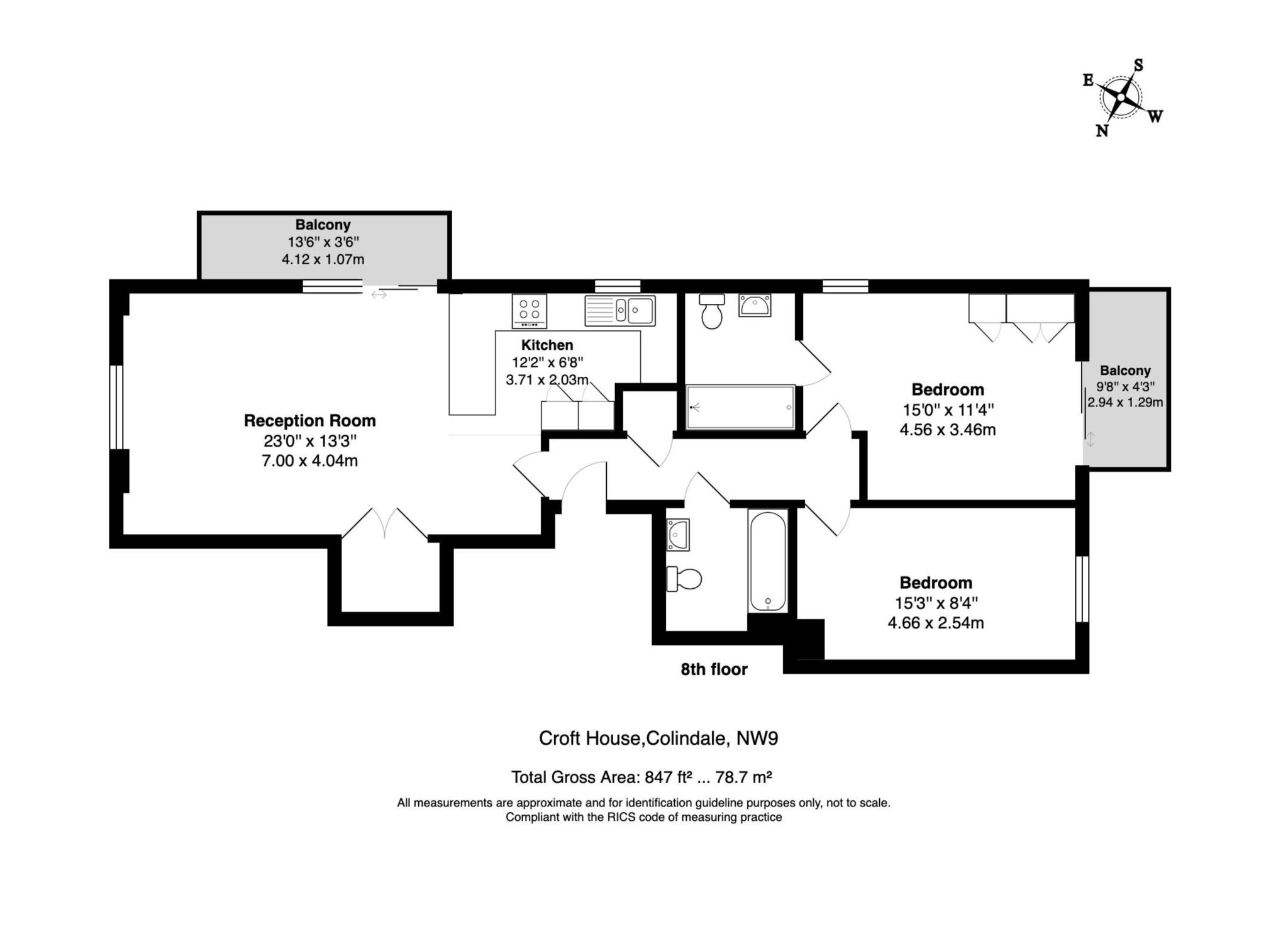 76, Croft House, London floorplan