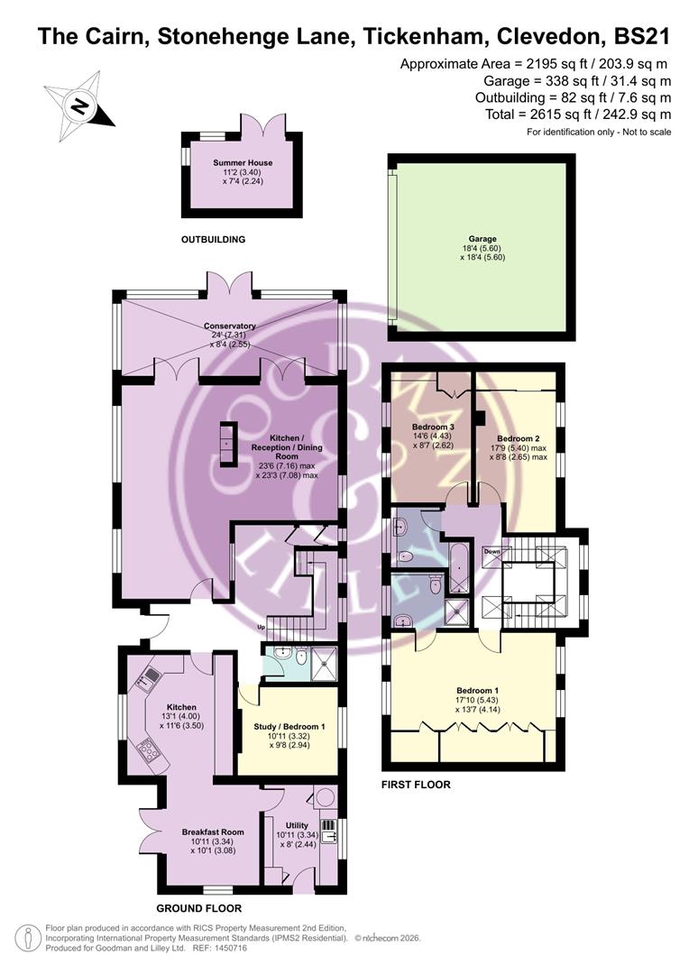 The Cairn, Stonehenge Lane, Clevedon floorplan