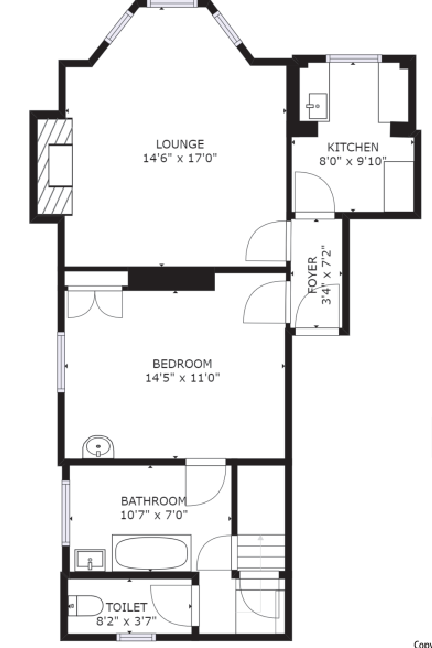 Flat 4, Truro floorplan