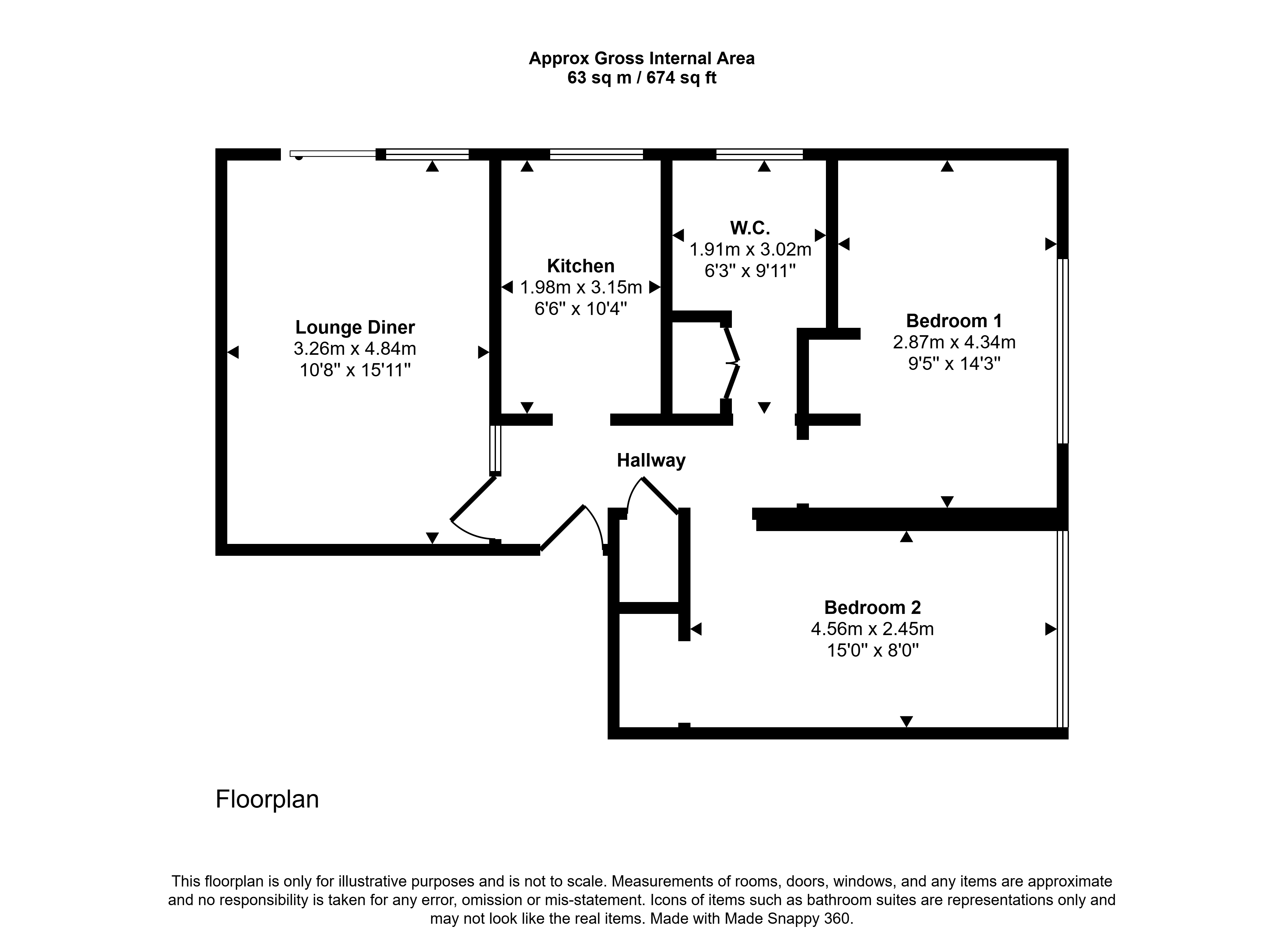 Flat 7 Cheriton Court, Selhurst Road, Flat 7 Cheriton Court, Selhurst Road, London floorplan