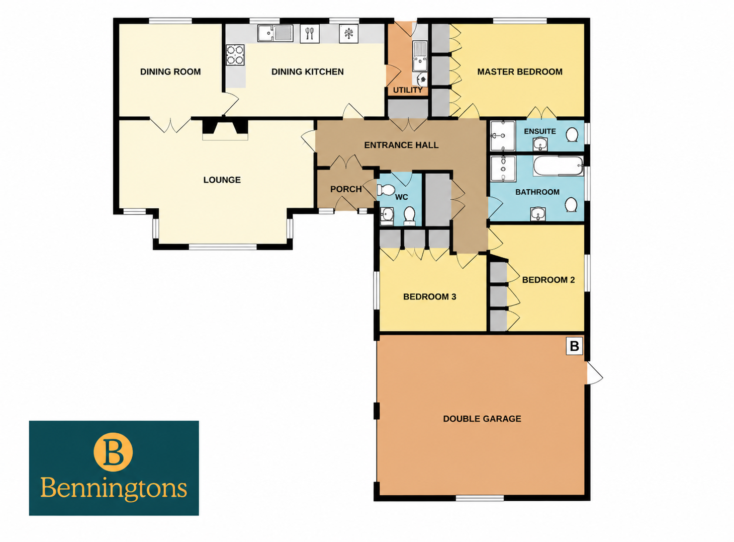 63, The Pastures, Long Bennington, Newark, Nottinghamshire floorplan