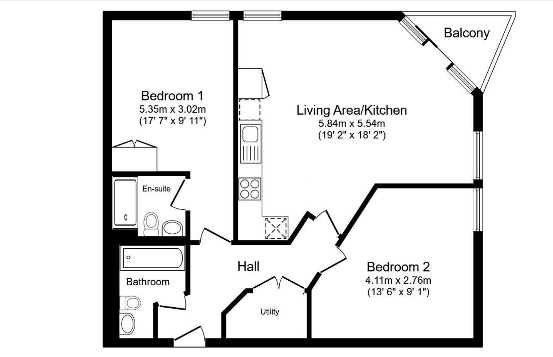 M C 208 Royal Mills, Jersey Street, Manchester floorplan