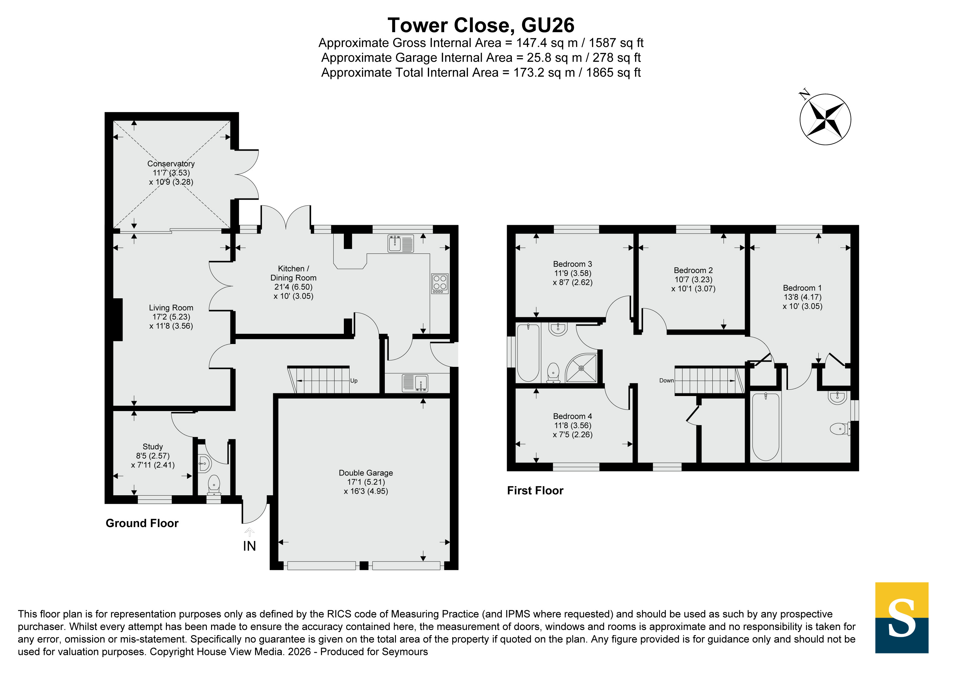 Truro, 1 Tower Close,, Tower Road, Surrey floorplan