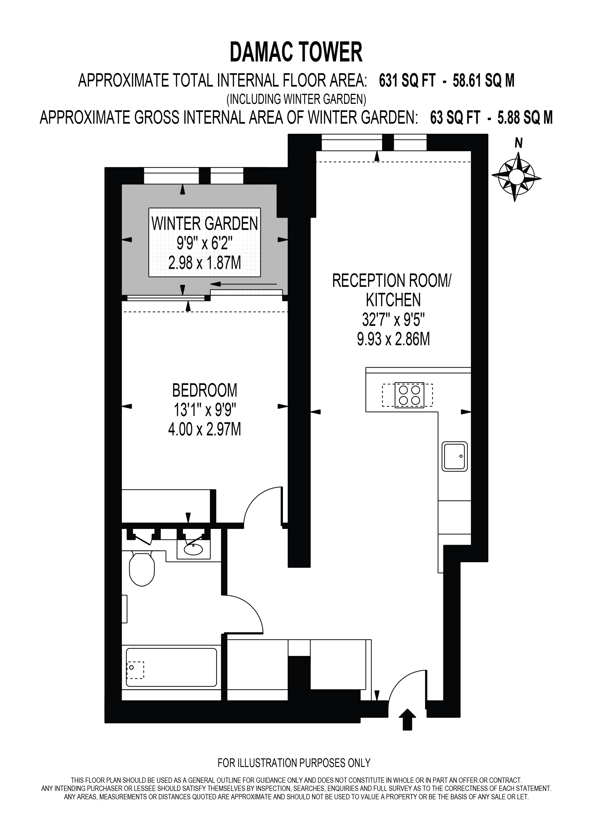Damac Tower, Bondway floorplan