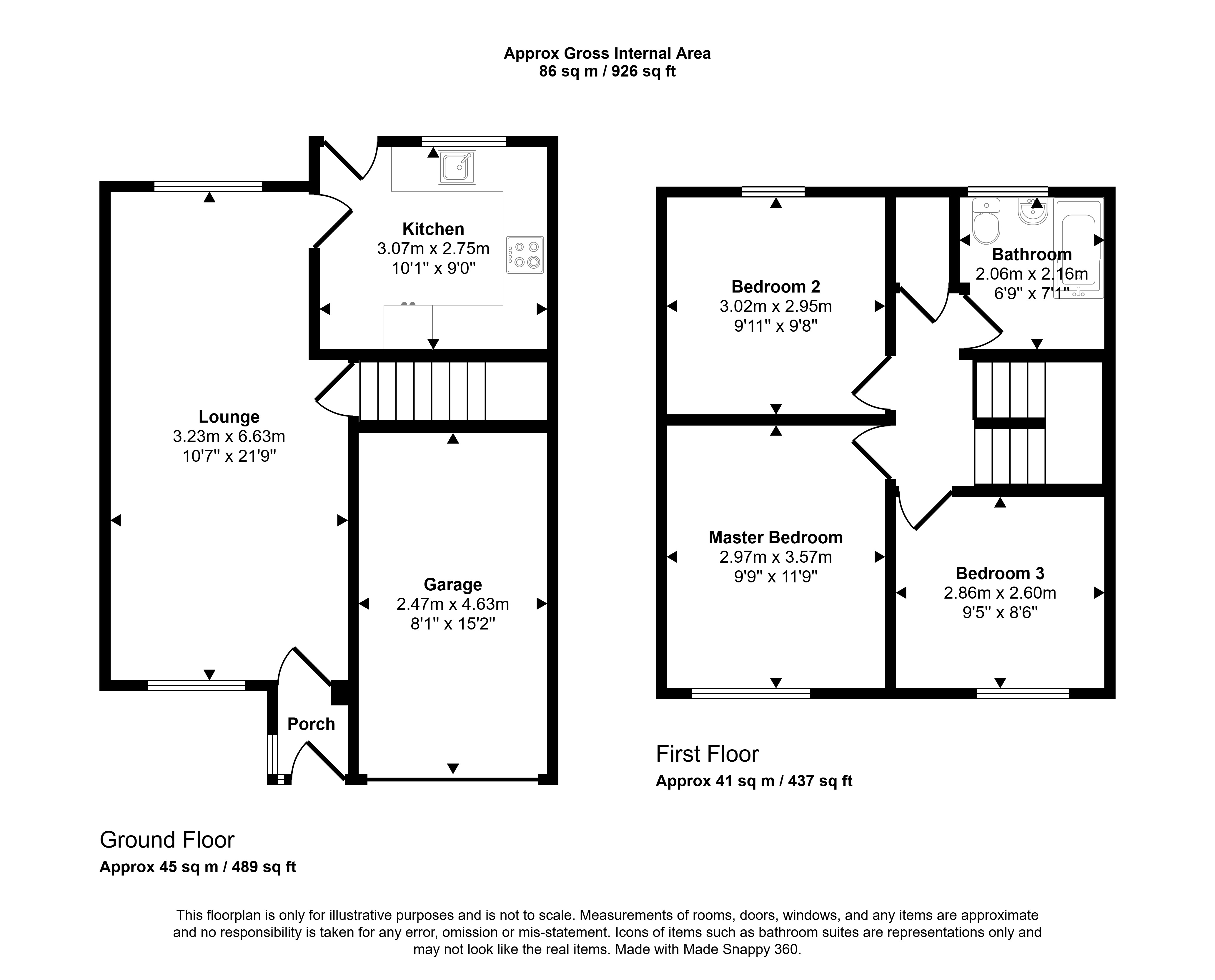 Pendleton Drive, Cramlington floorplan