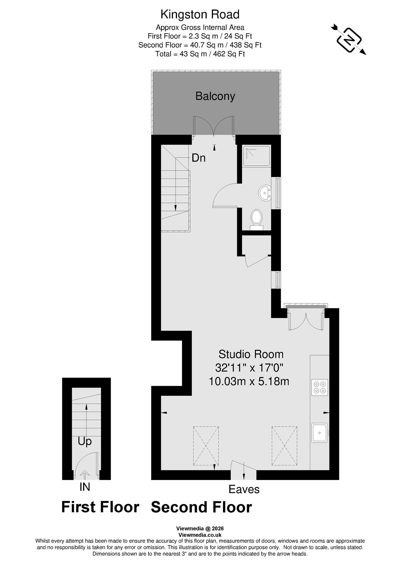 403 ,Flat 3, Kingston Road, London floorplan
