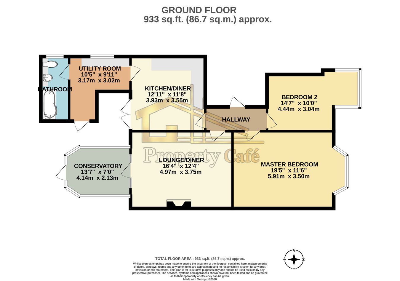 Flat 1, 59, Wickham Avenue, Bexhill-on-Sea floorplan
