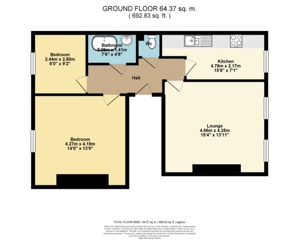 Flat 4, 12, Marine Parade, Kent floorplan